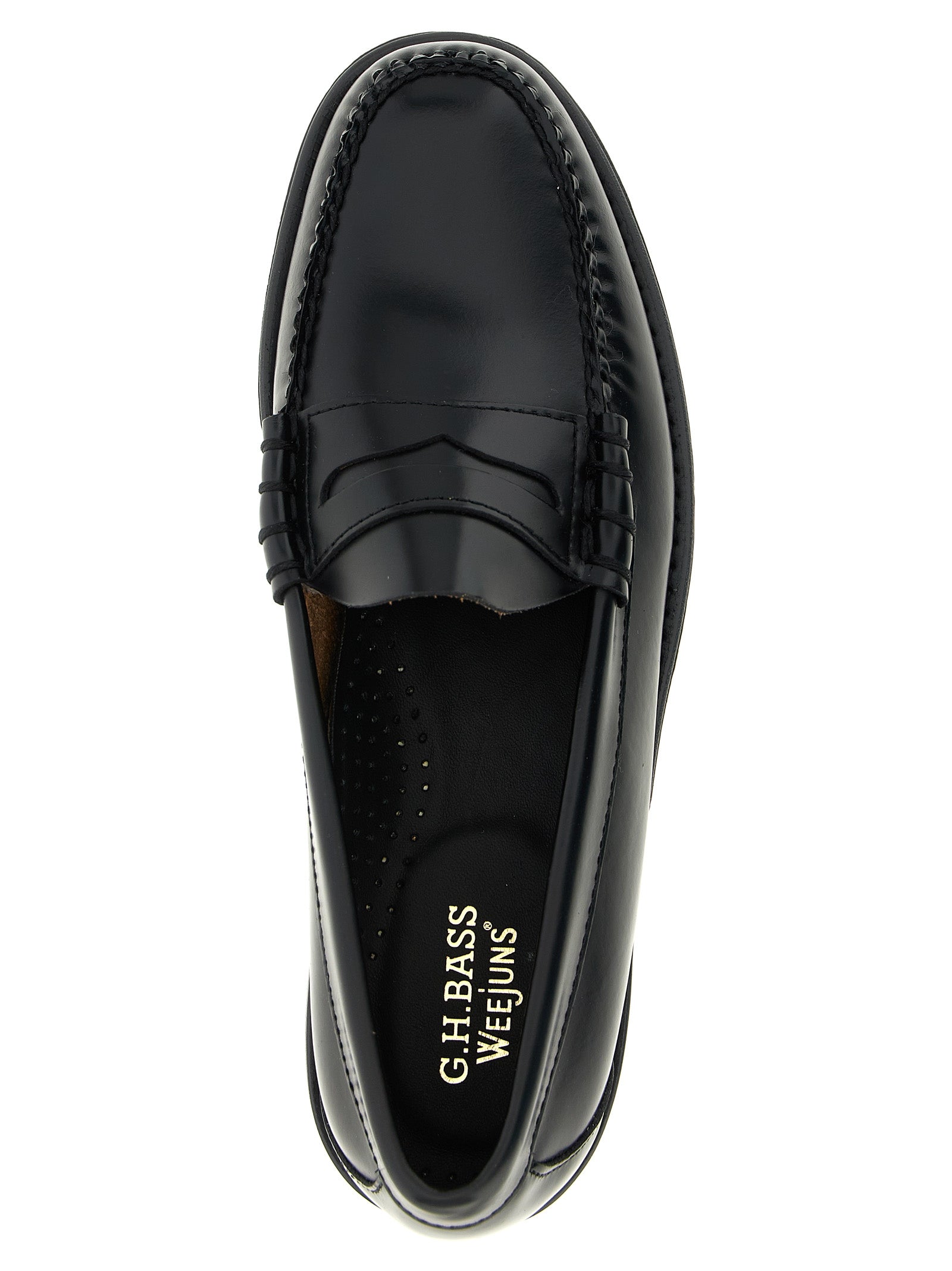 G.H. BASS Schwarze Loafer aus Rindsleder zum Hineinschlüpfen