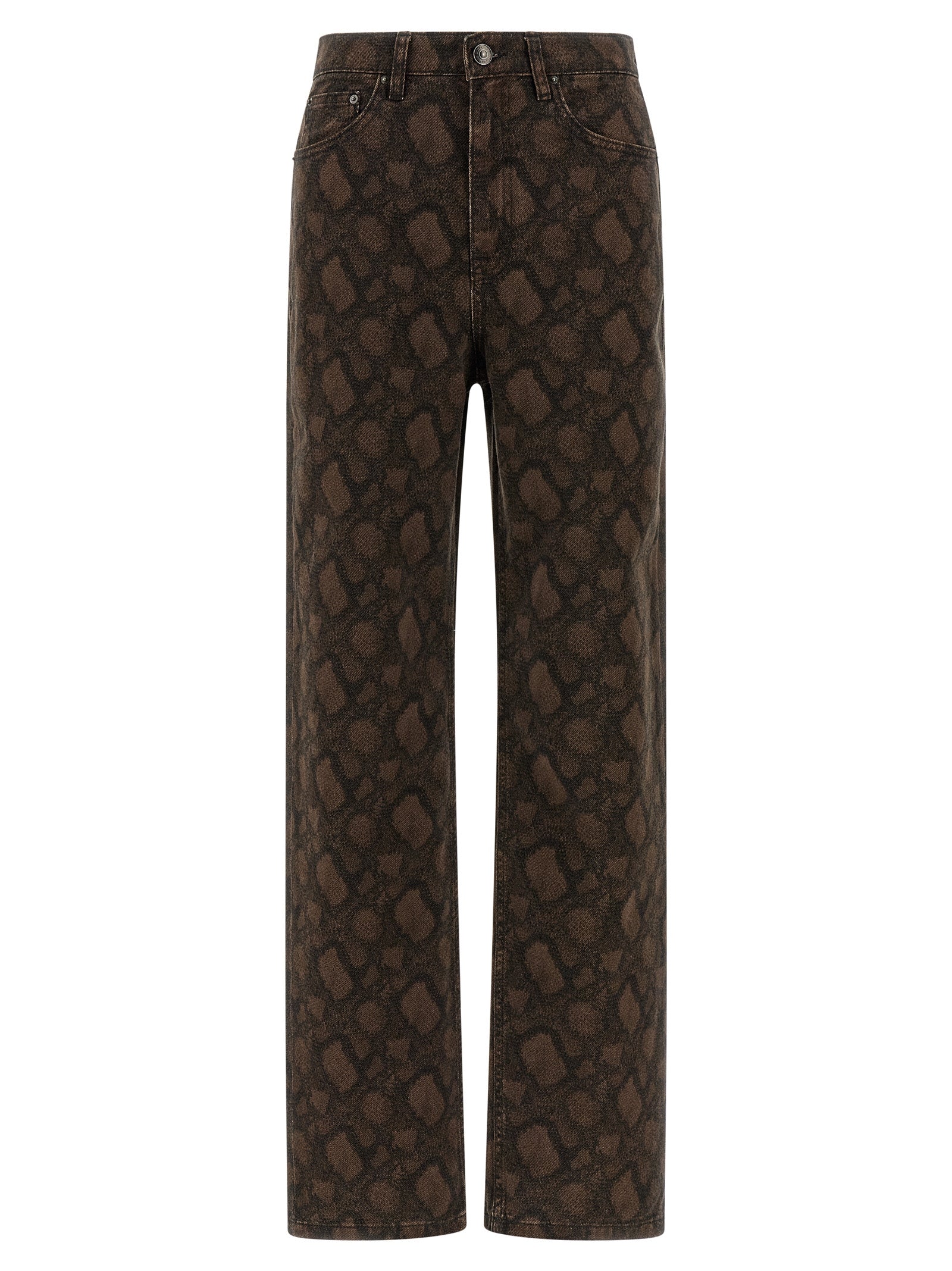 ROTATE BIRGER CHRISTENSEN Braune Baumwolljeans mit geradem Bein