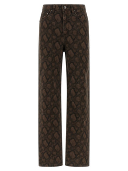 ROTATE BIRGER CHRISTENSEN Braune Baumwolljeans mit geradem Bein
