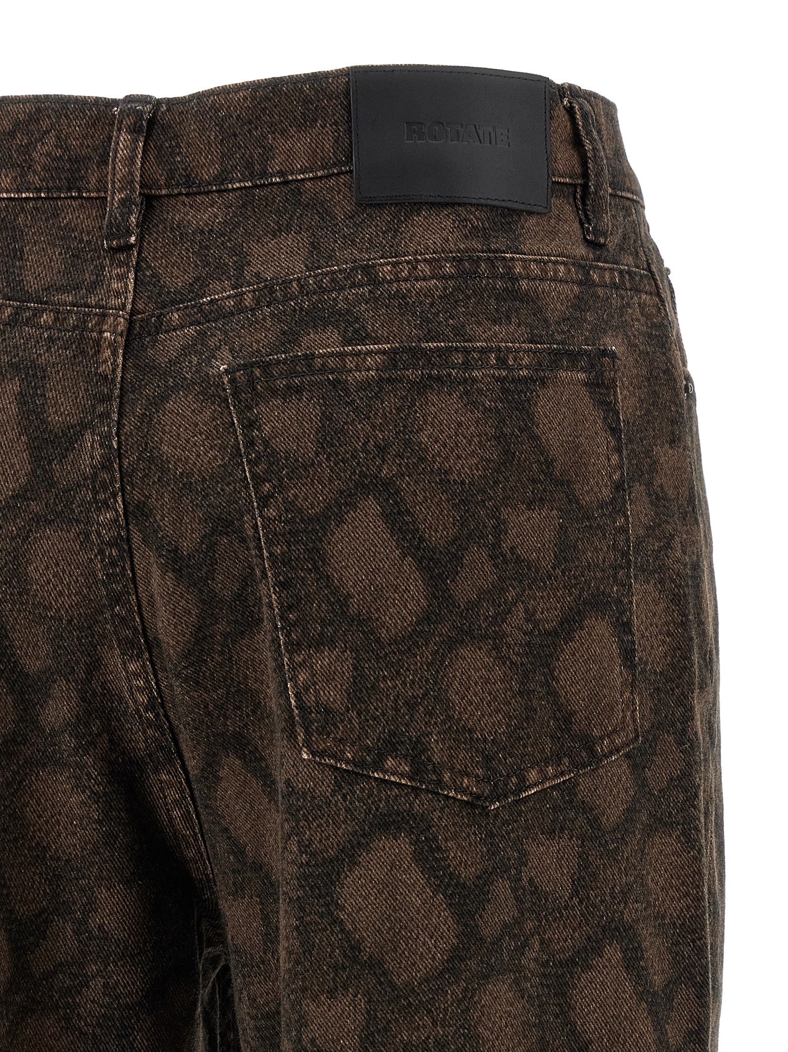 ROTATE BIRGER CHRISTENSEN Braune Baumwolljeans mit geradem Bein