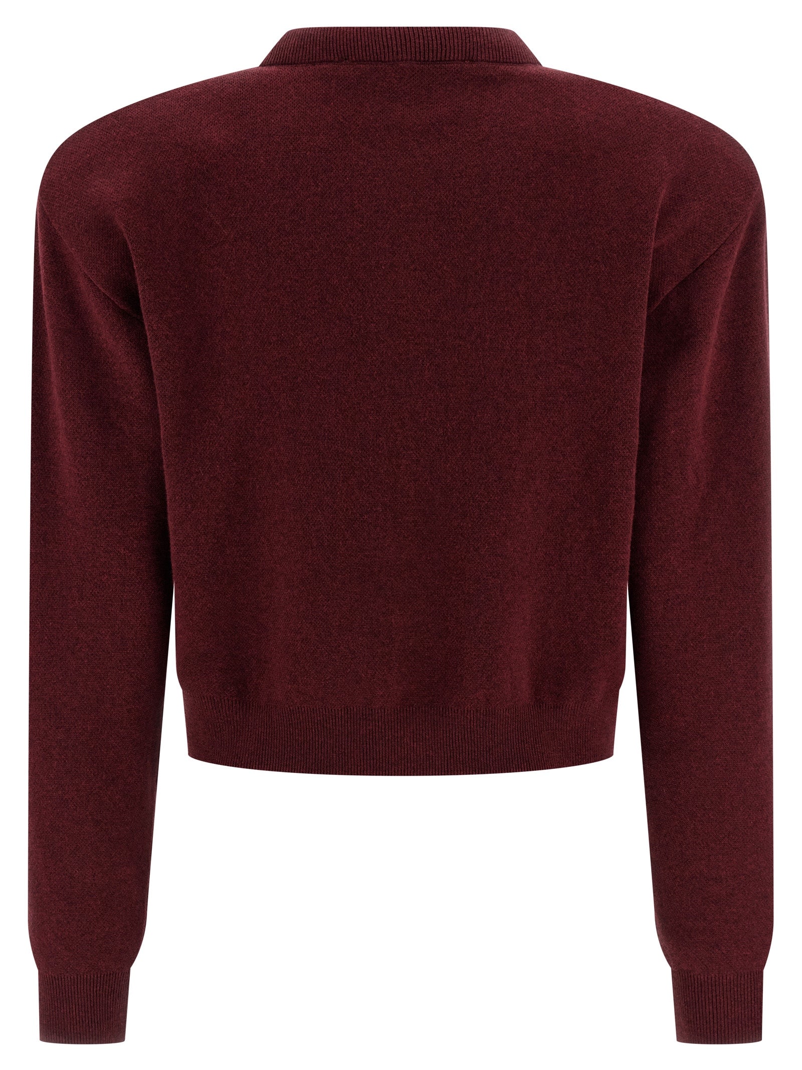 ROTATE BIRGER CHRISTENSEN Bordeaux Baumwoll-Strickjacke