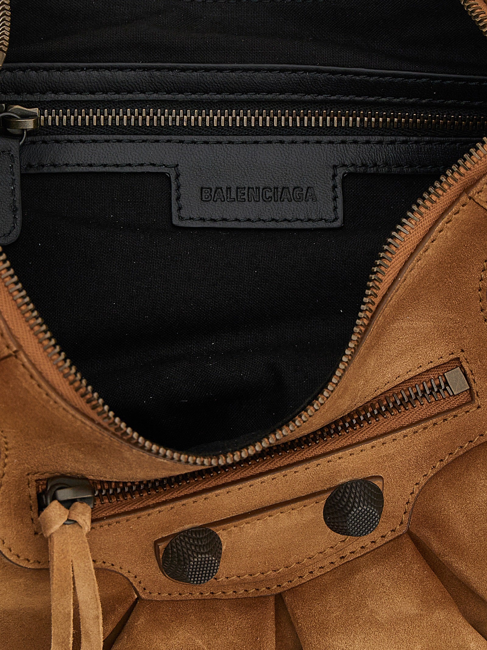 Balenciaga Braunes Kalbsleder Damen Crossbody Tasche