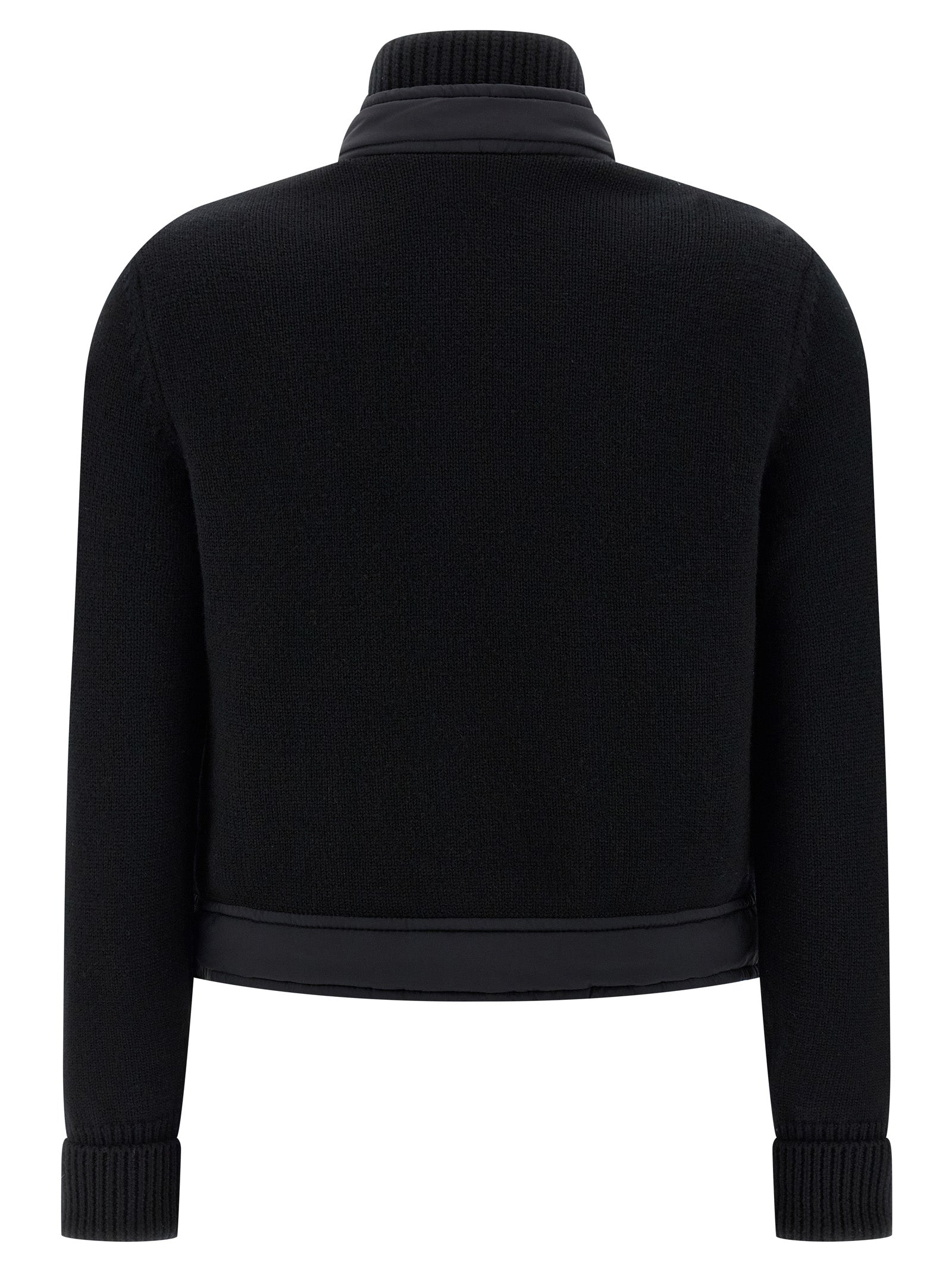 Moncler Grenoble Schwarzer Cardigan aus Polyamid