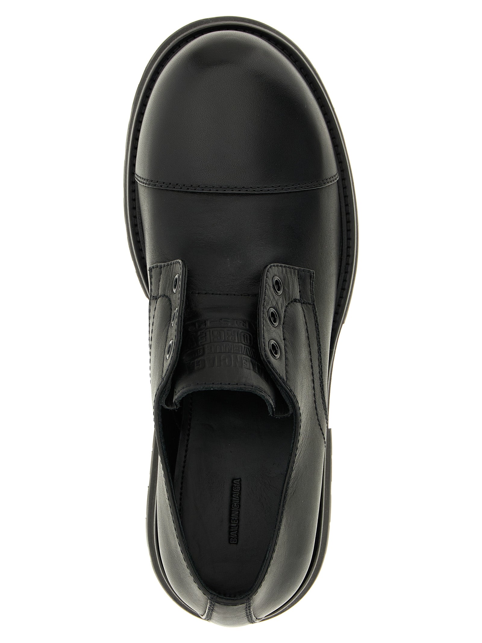 Balenciaga Schwarze Loafer aus Bullenleder zum Hineinschlüpfen