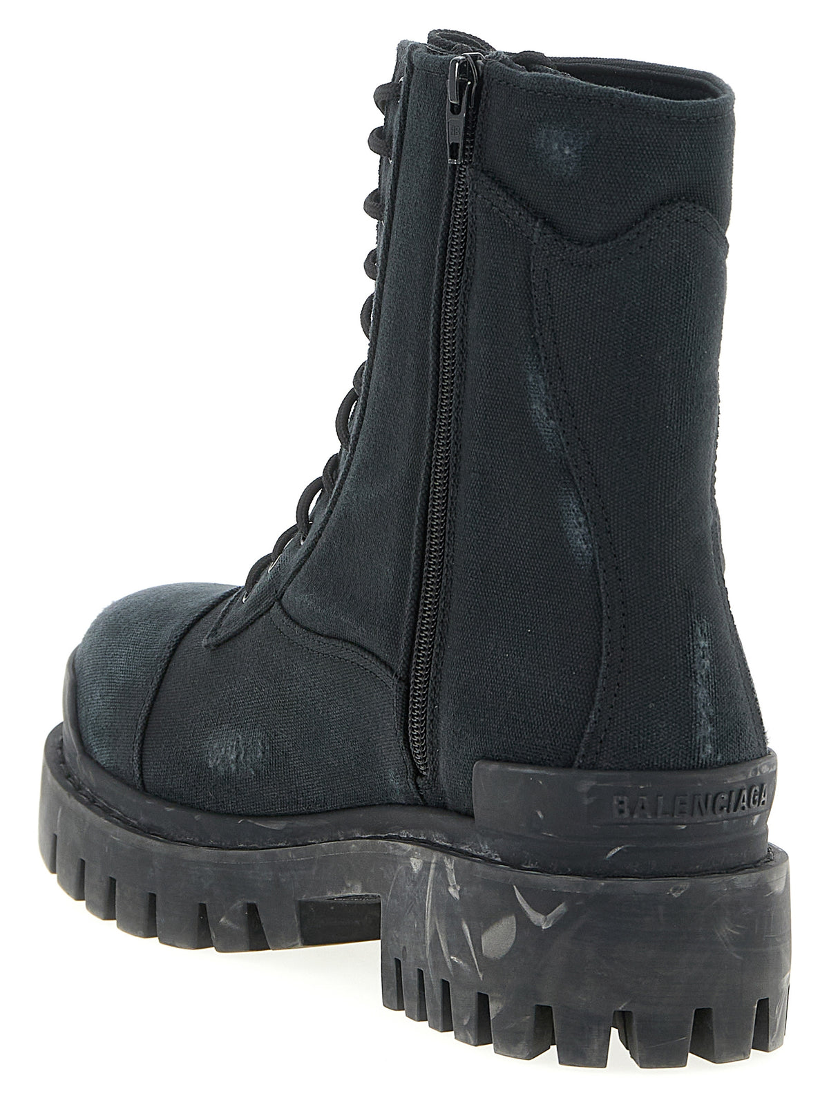 Balenciaga Schwarze Chelsea Boots aus Baumwolle
