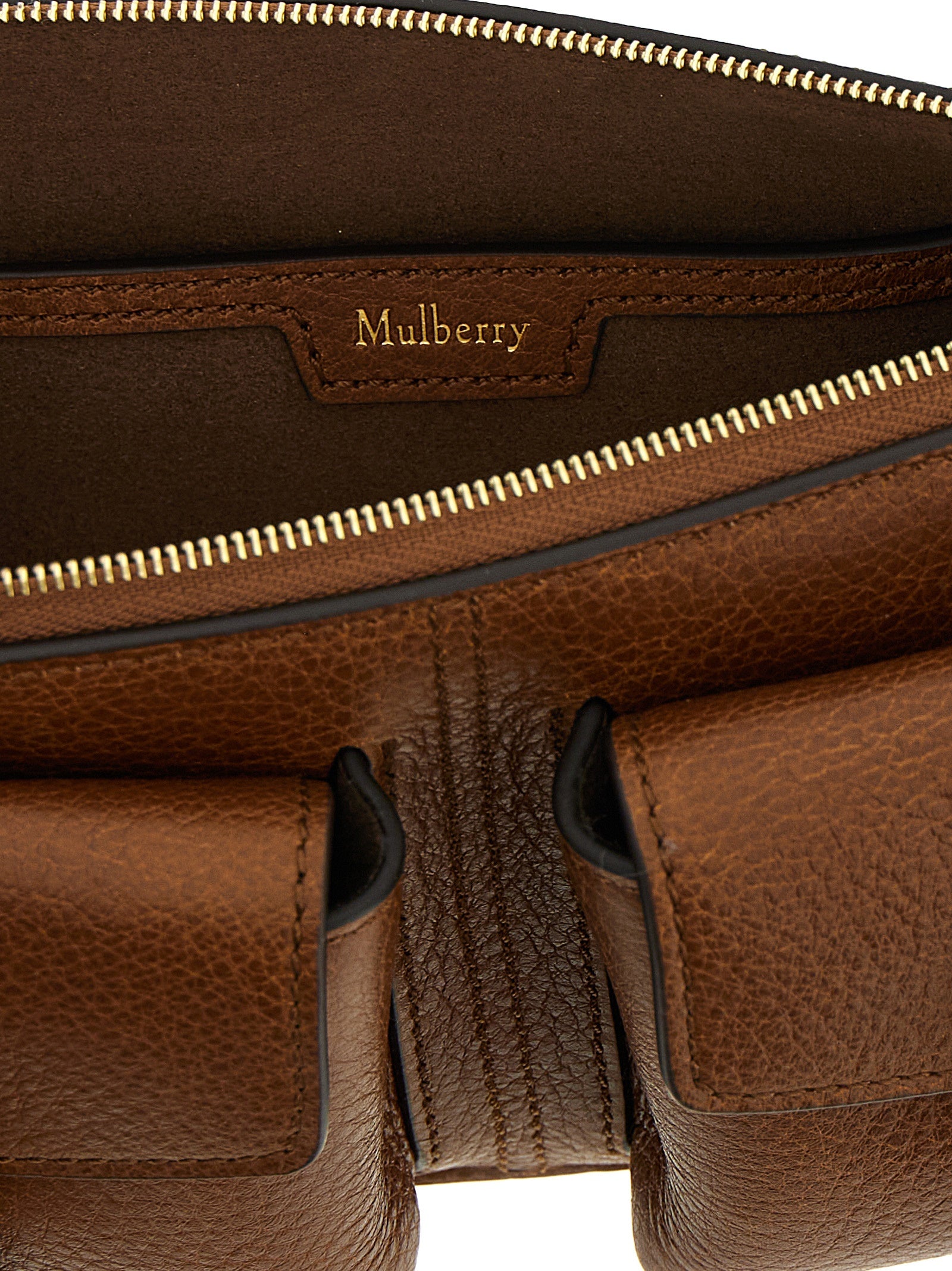 Mulberry Braunes Kalbsleder Damen Crossbody Tasche