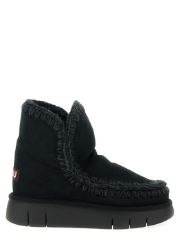 Mou Schwarze Stiefeletten aus Lammleder