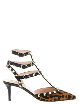 Valentino Garavani Midi-Pumps aus mehrfarbigem Kalbsleder