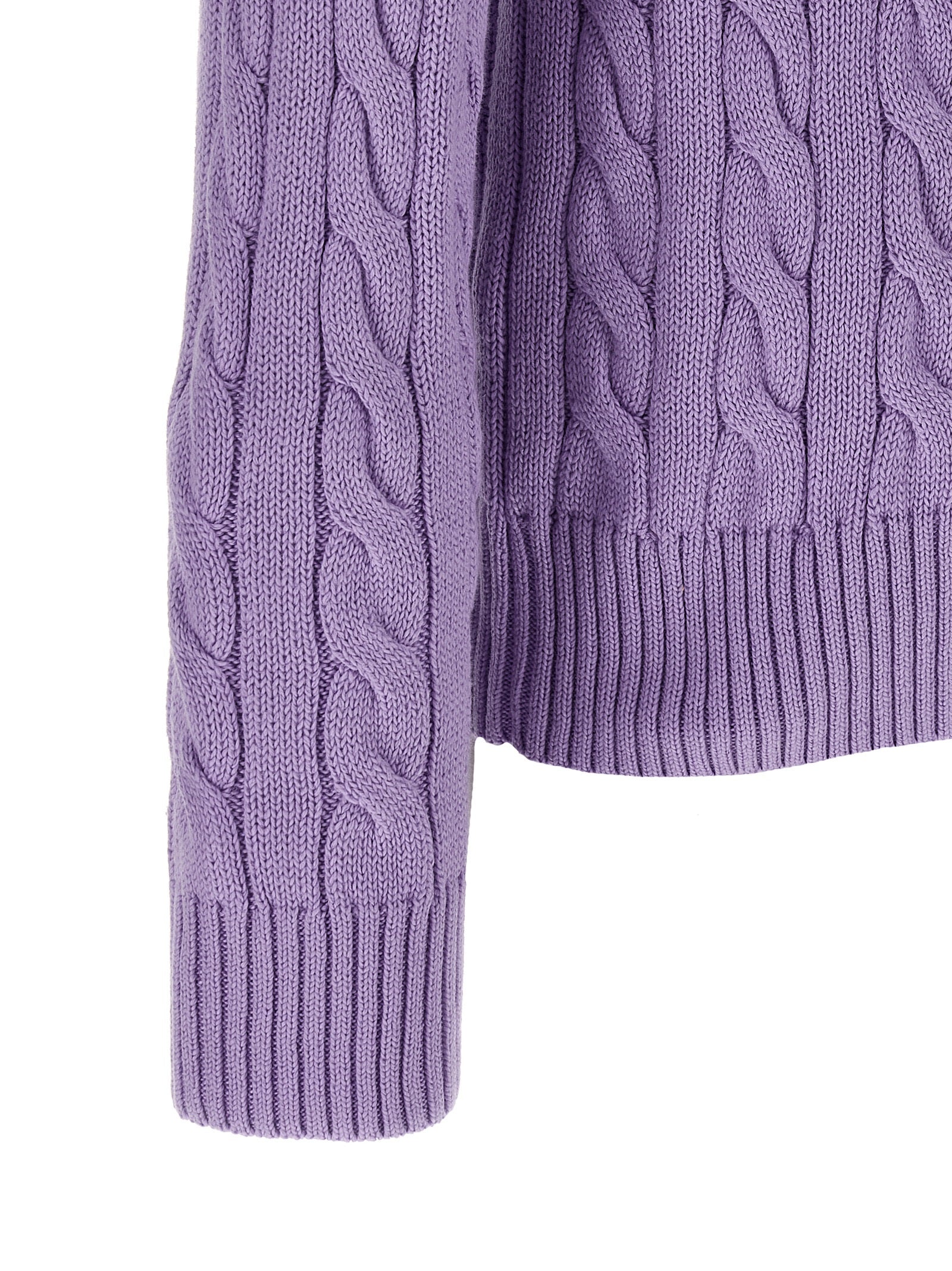 Polo Ralph Lauren Lila Baumwollstrickjacke