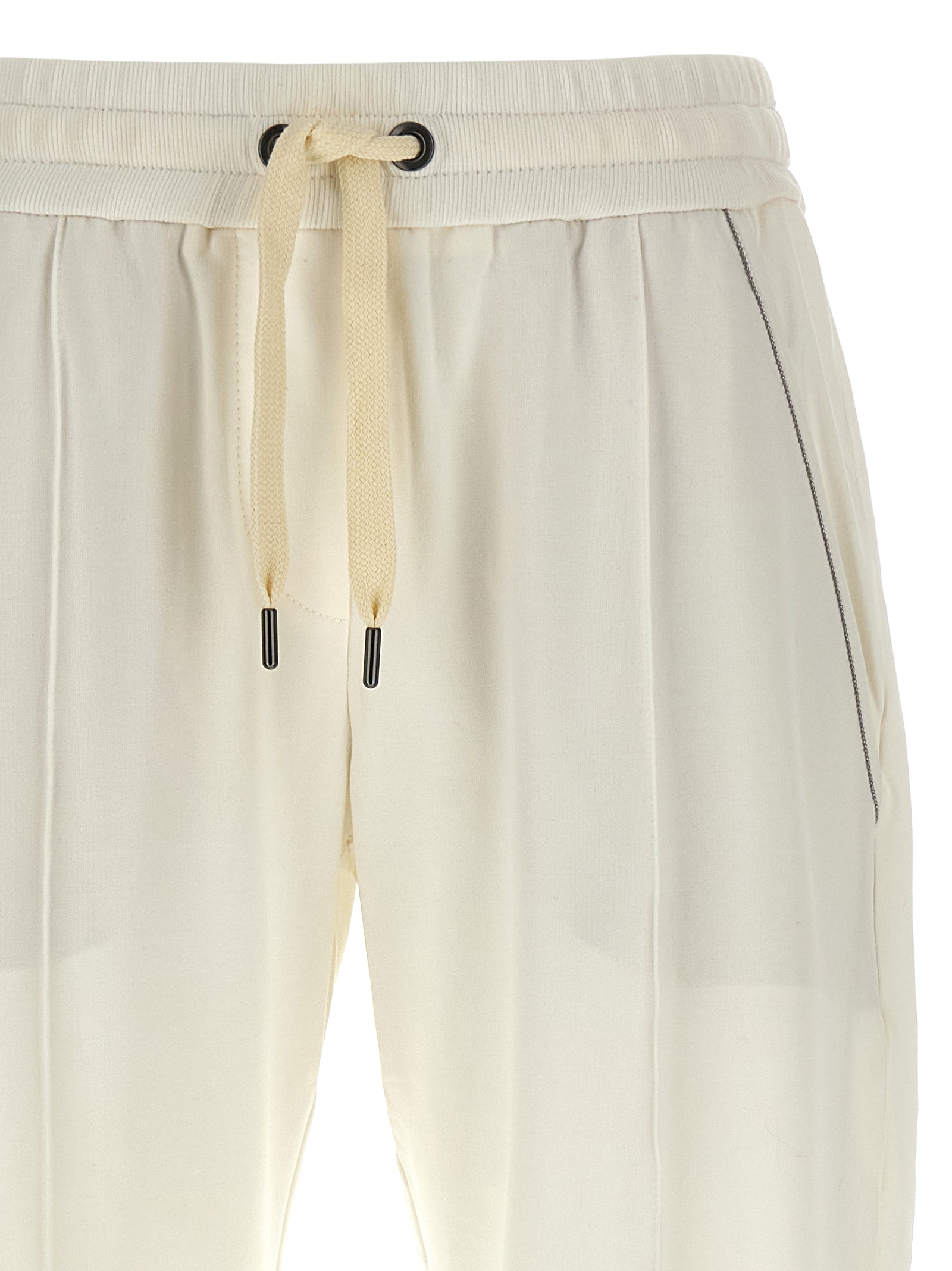 Brunello Cucinelli Weiße Baumwoll-Jogginghose (Trainingshose)