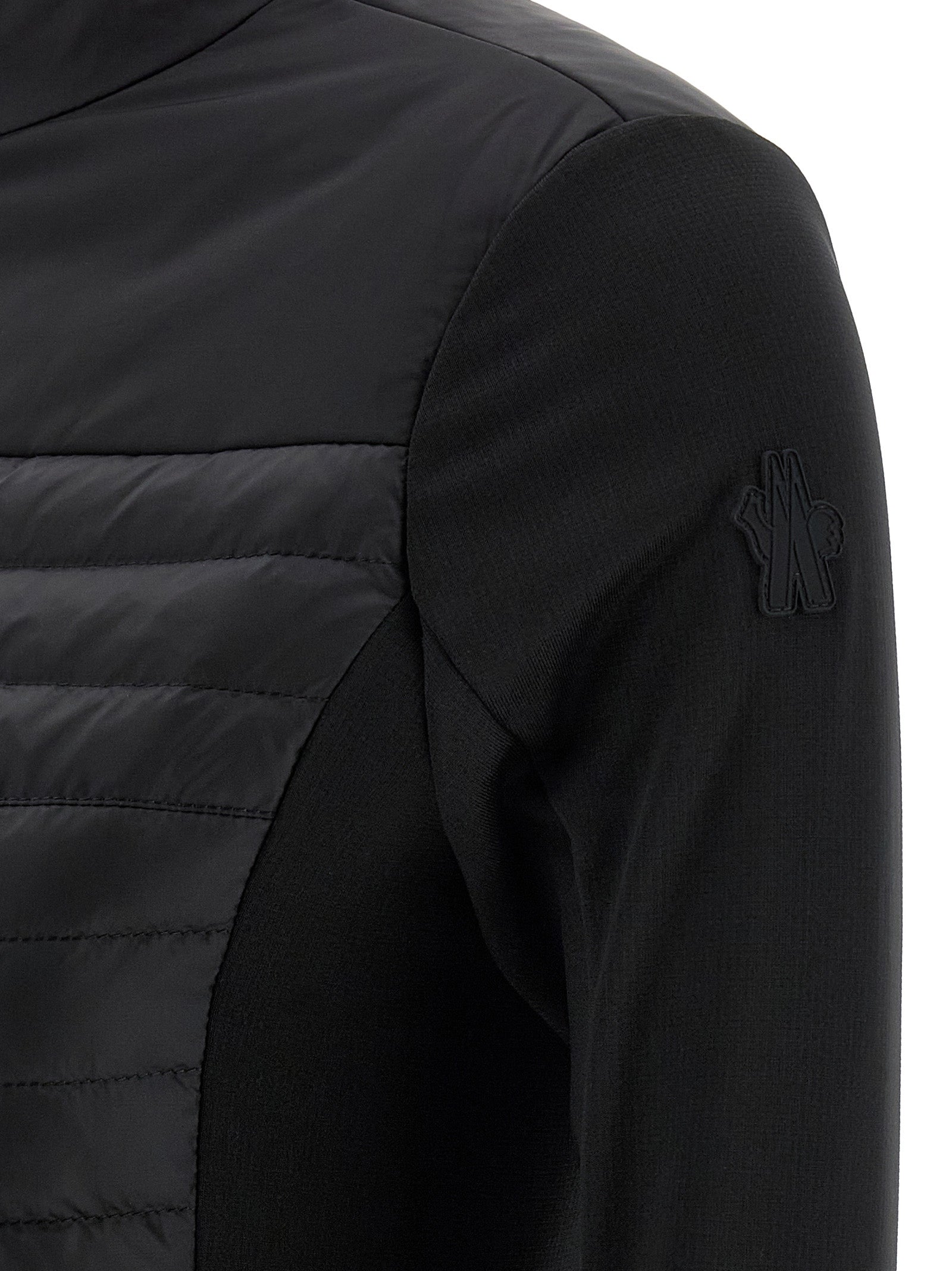 Moncler Grenoble Schwarzer Cardigan aus Polyamid