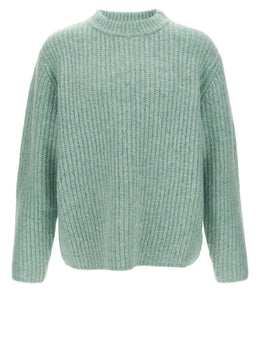 SÉFR Blauer Marabou-Strickjacke