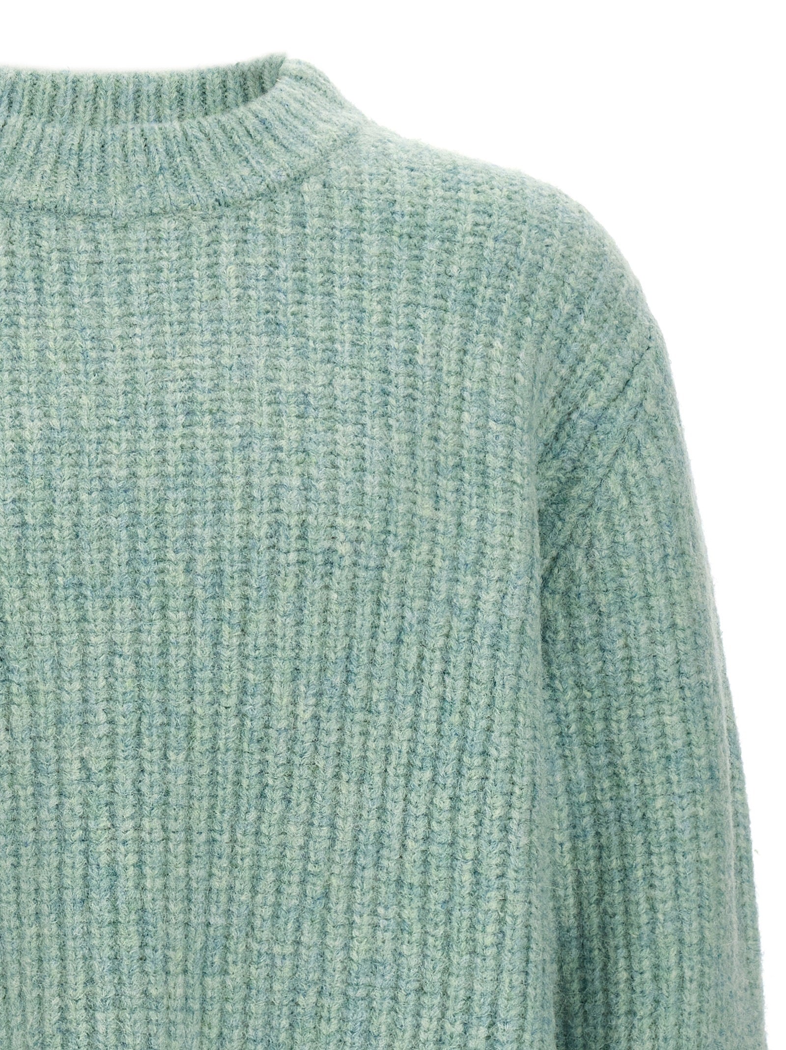 SÉFR Blauer Marabou-Strickjacke