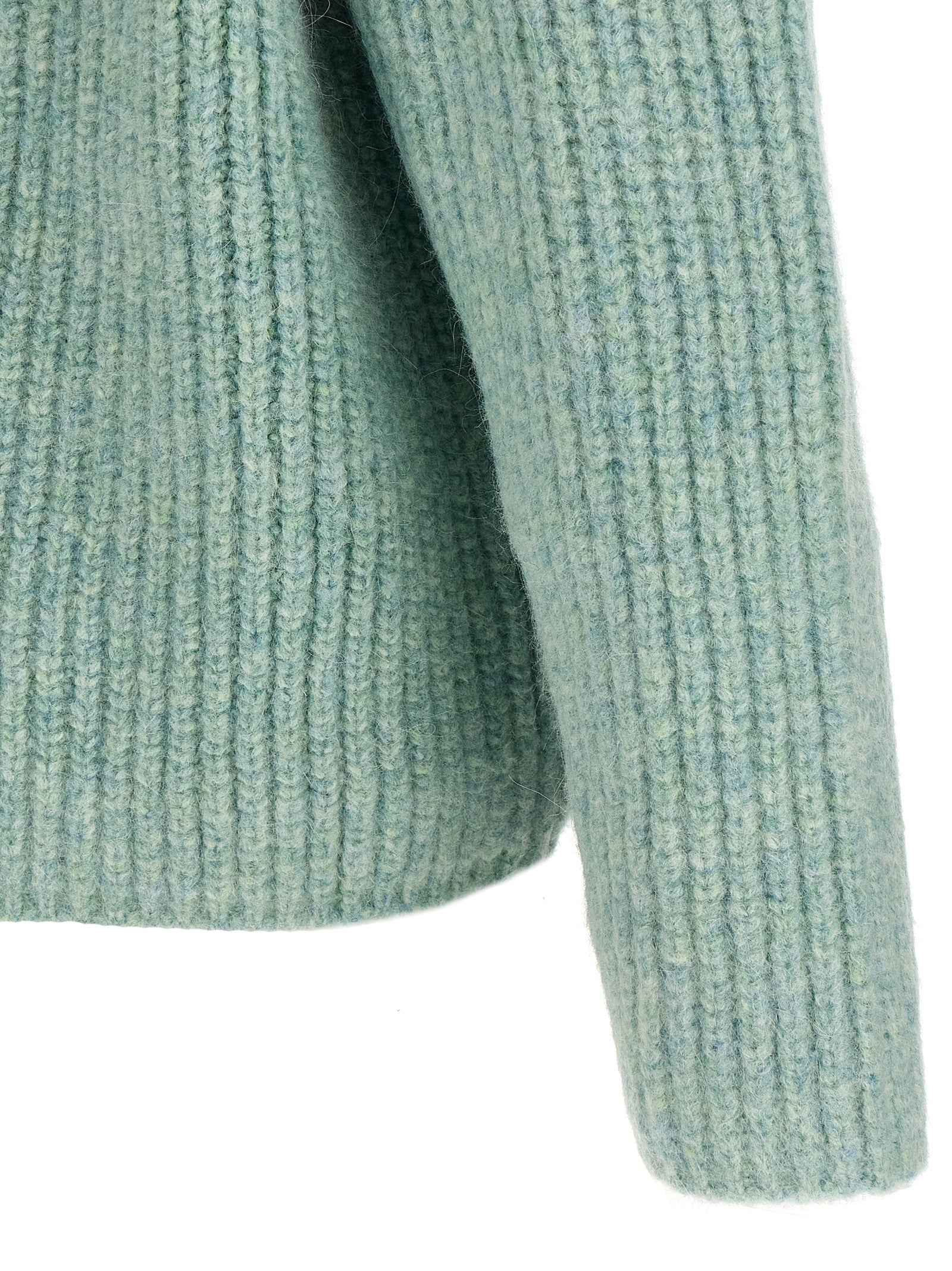 SÉFR Blauer Marabou-Strickjacke