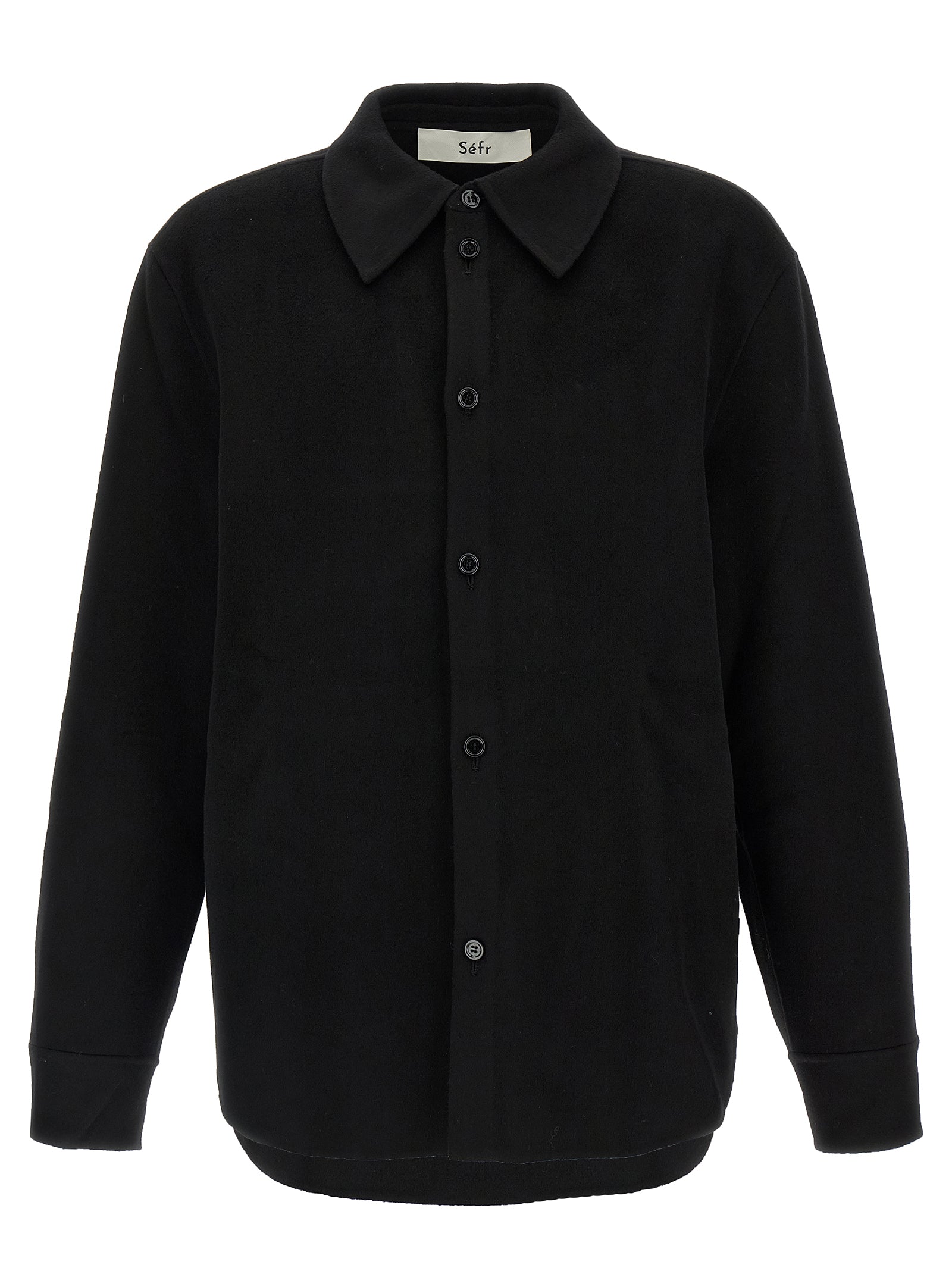 SÉFR Schwarze Wollbluse
