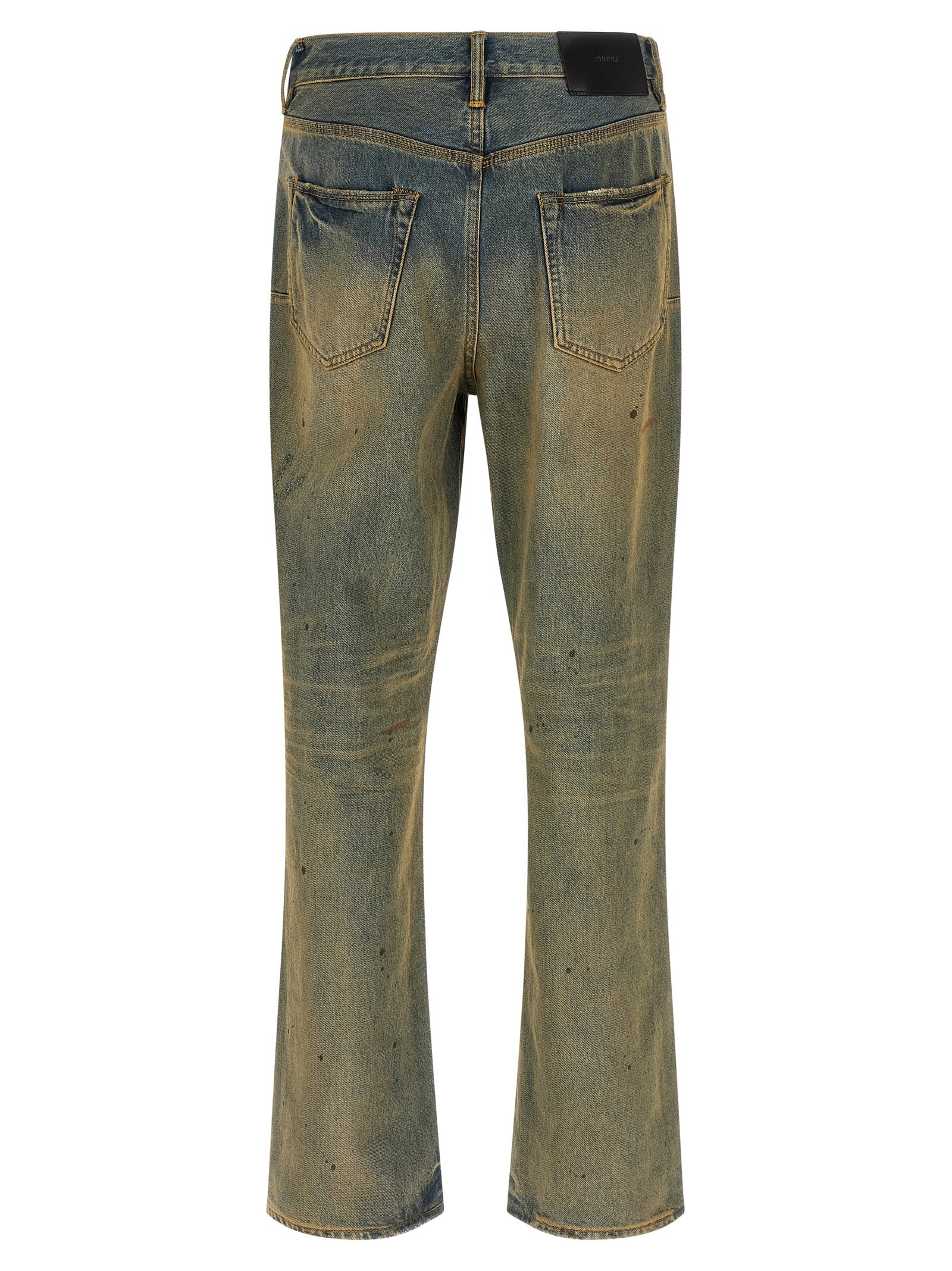 PURPLE Zweifarbige Baumwoll-Jeans im geraden Schnitt