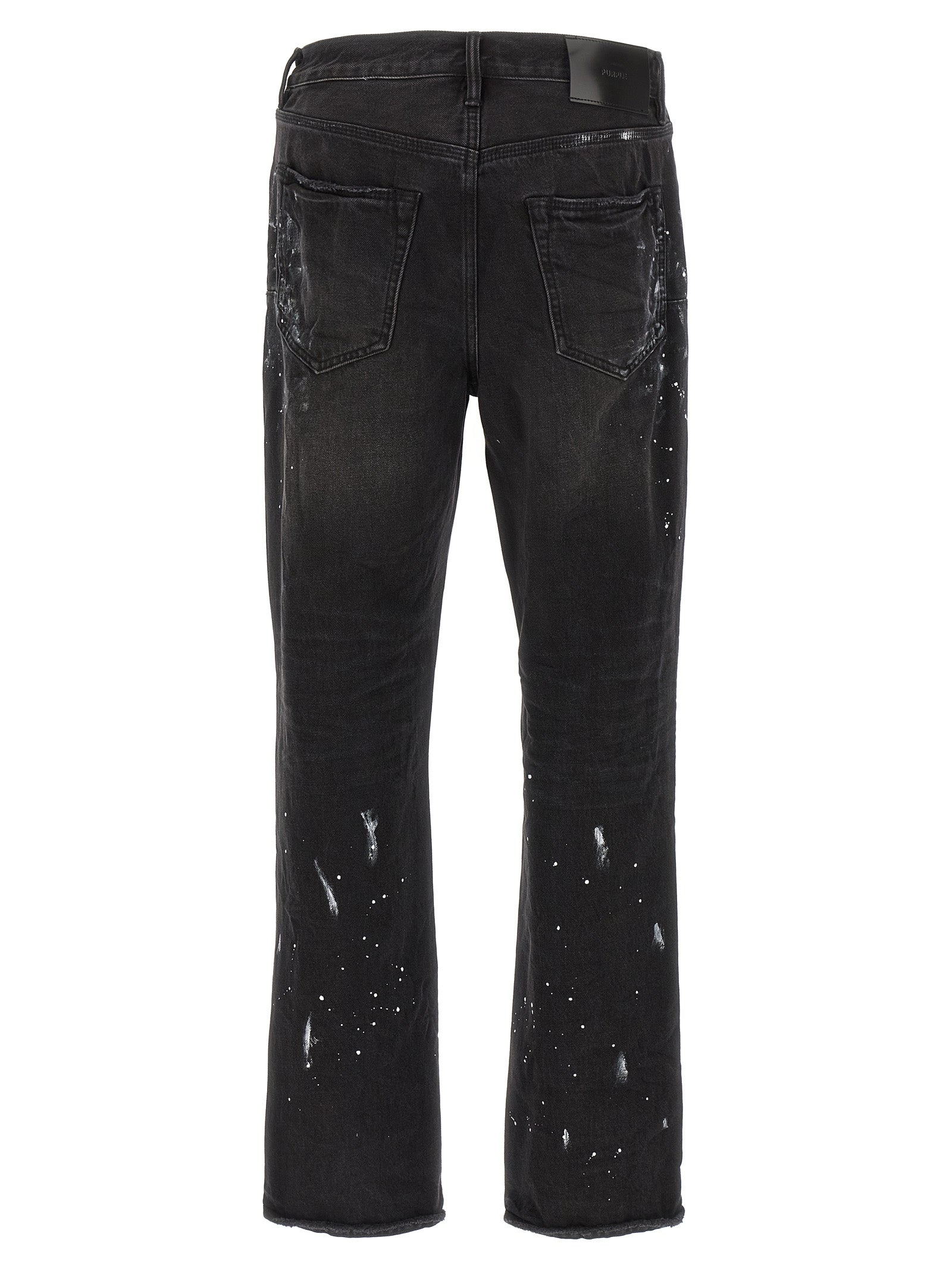 PURPLE Schwarze Baumwoll-Jeans mit geradem Bein