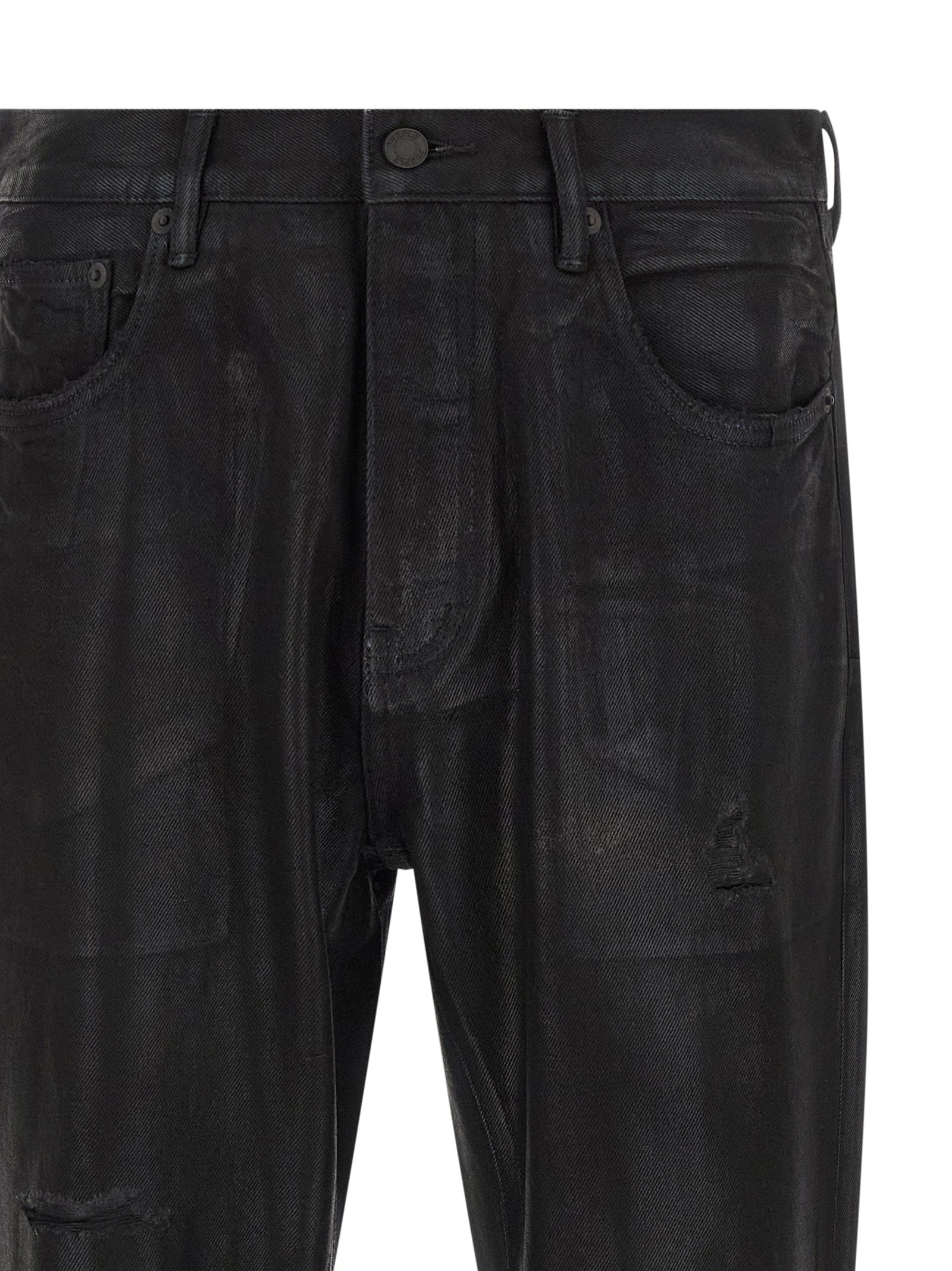 PURPLE Schwarze Baumwoll-Schlagjeans