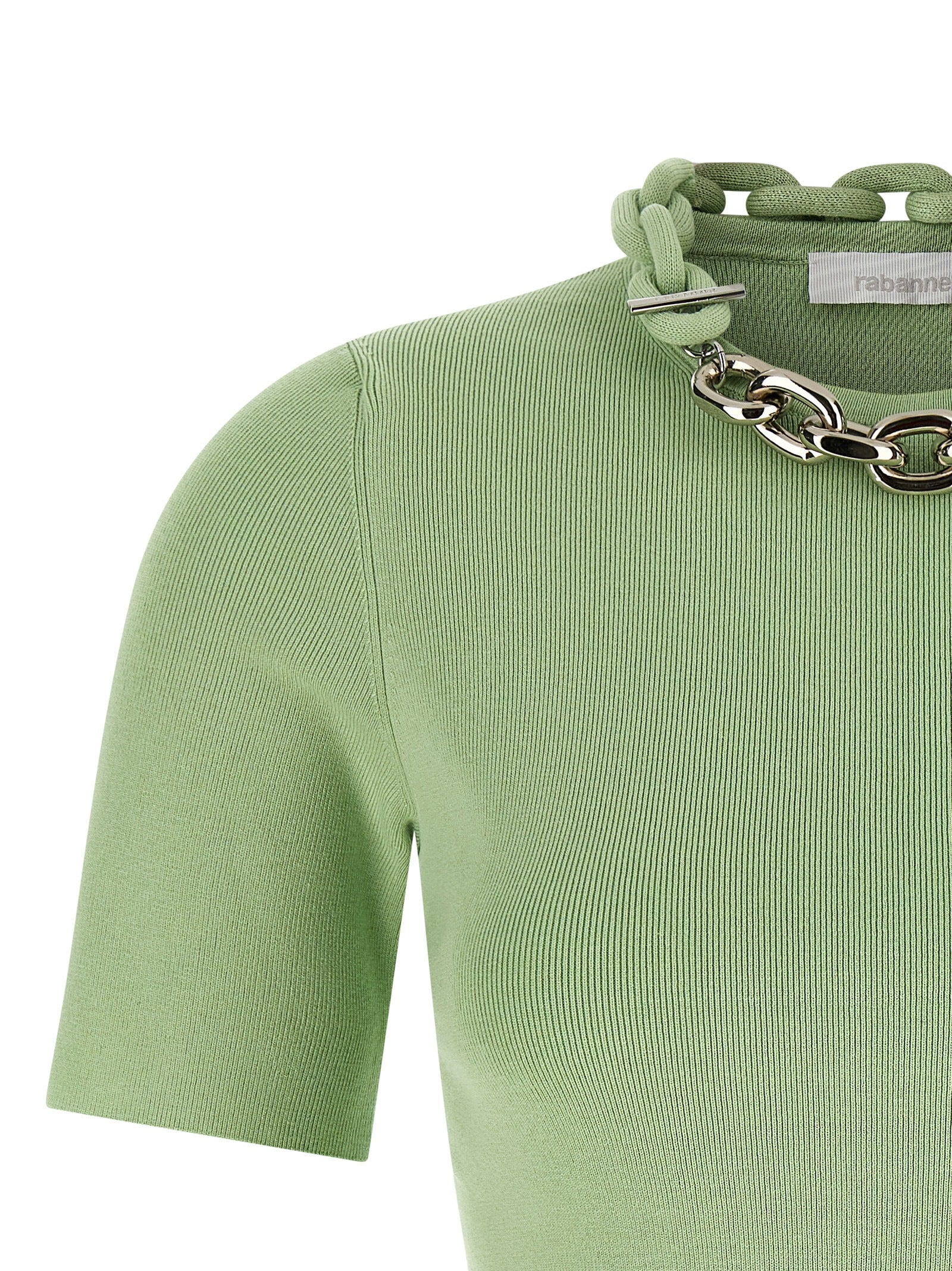 Paco Rabanne Zweifarbiges Textil-T-Shirt