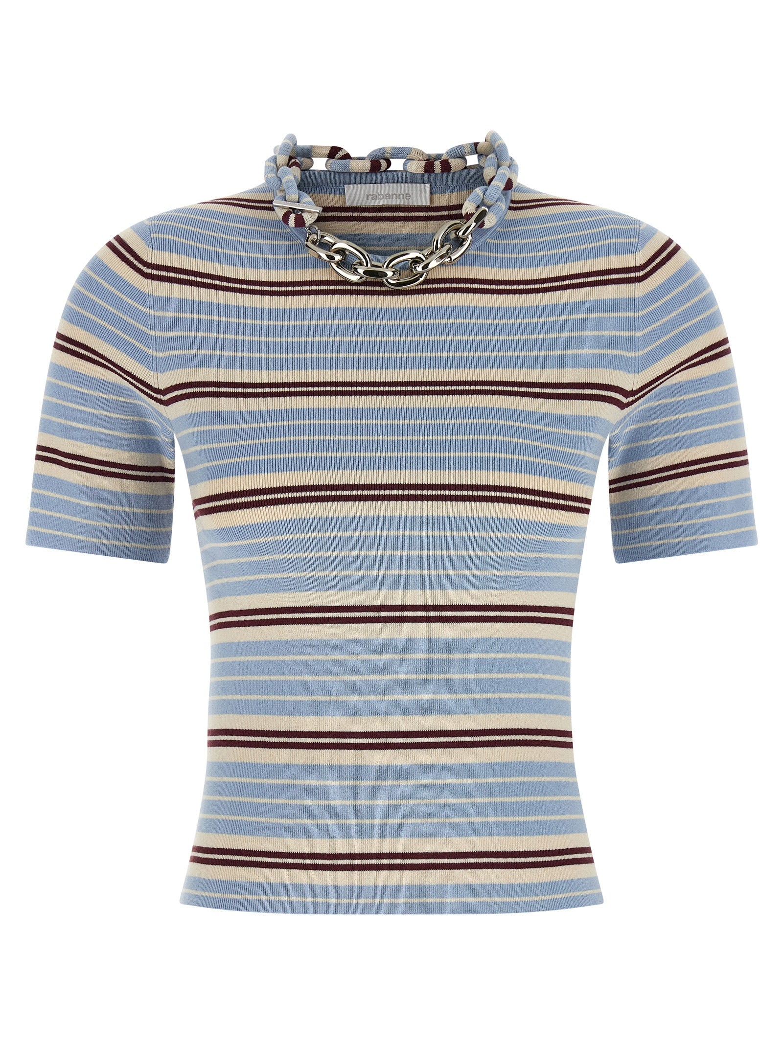 Paco Rabanne Blaues Textil-T-Shirt