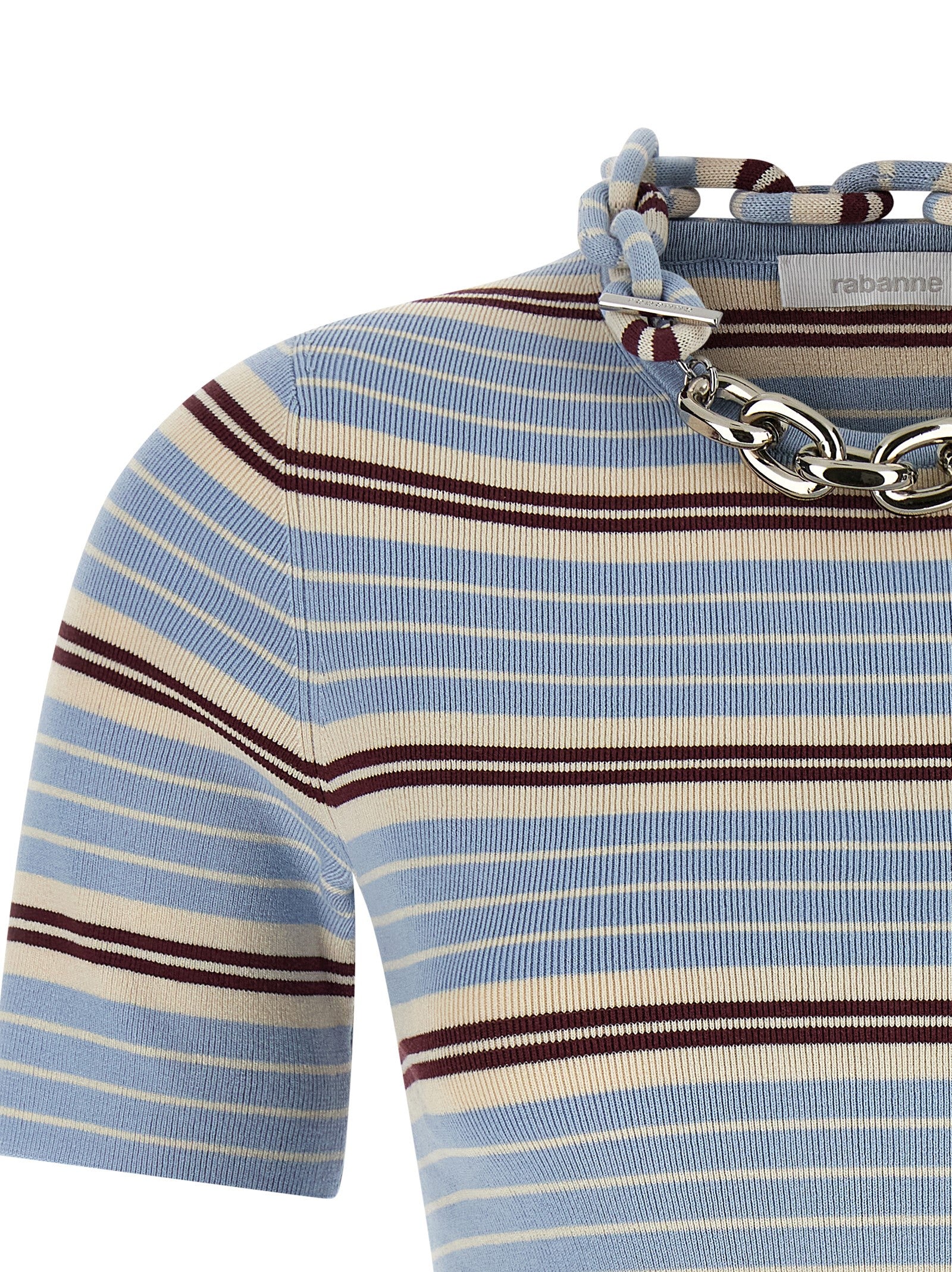 Paco Rabanne Blaues Textil-T-Shirt