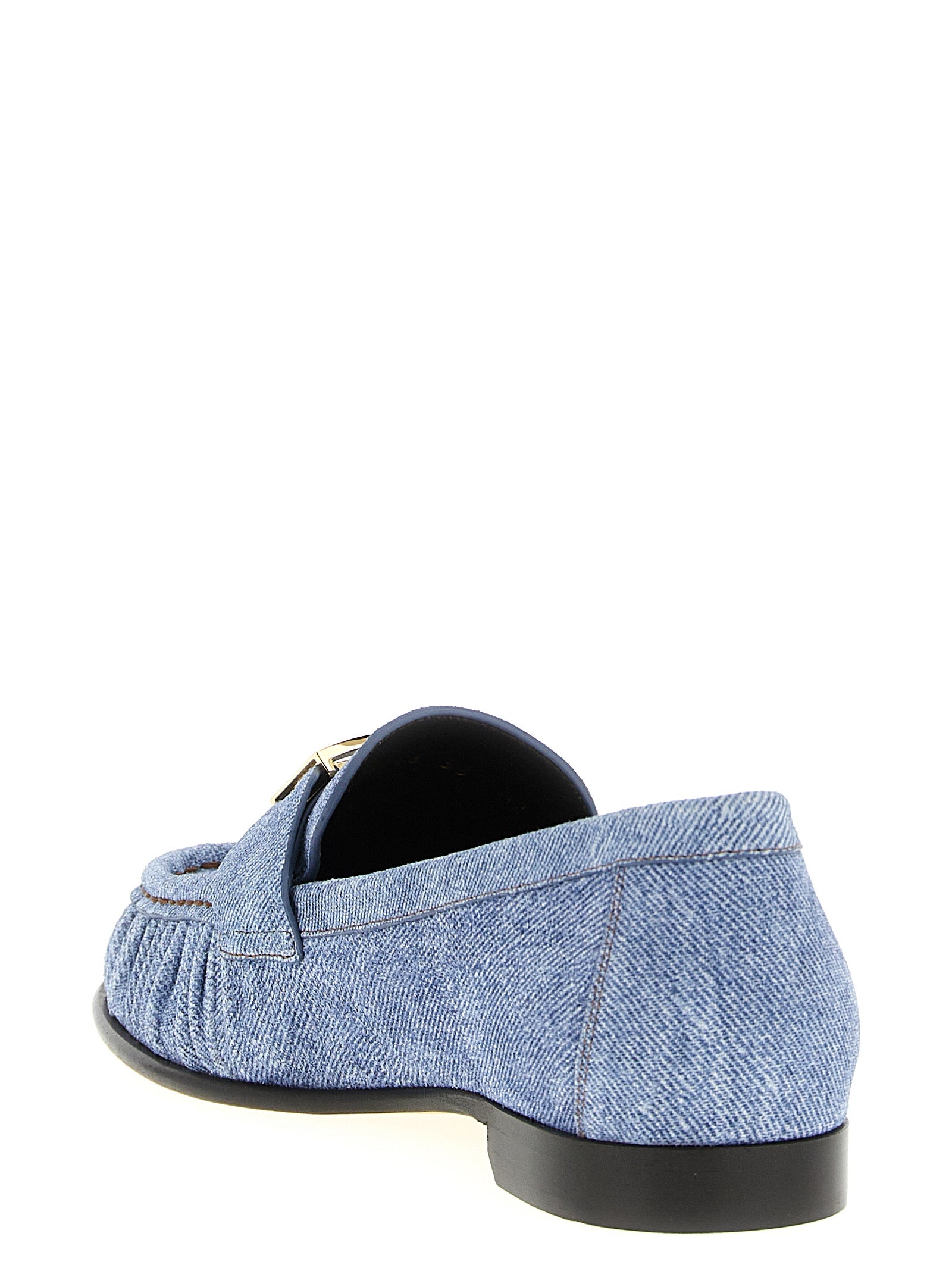 Fendi Mokassins aus blauem Kalbsleder