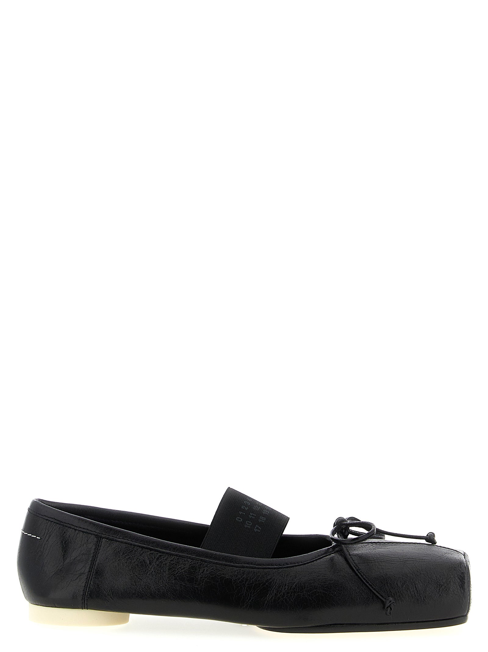 MM6 Maison Margiela Schwarze Ballerinas aus Kalbsleder