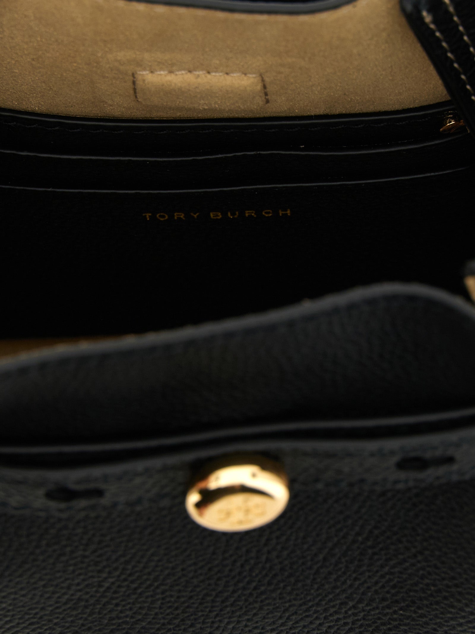 Tory Burch Schwarze Umhängetasche aus Rindsleder
