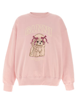 Ganni Mehrfarbiger Sweatshirt aus Bio-Baumwolle