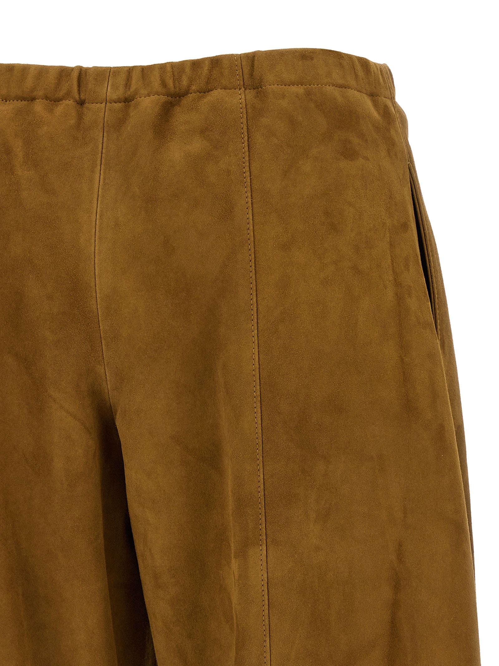 Khaite Braune Lederhose
