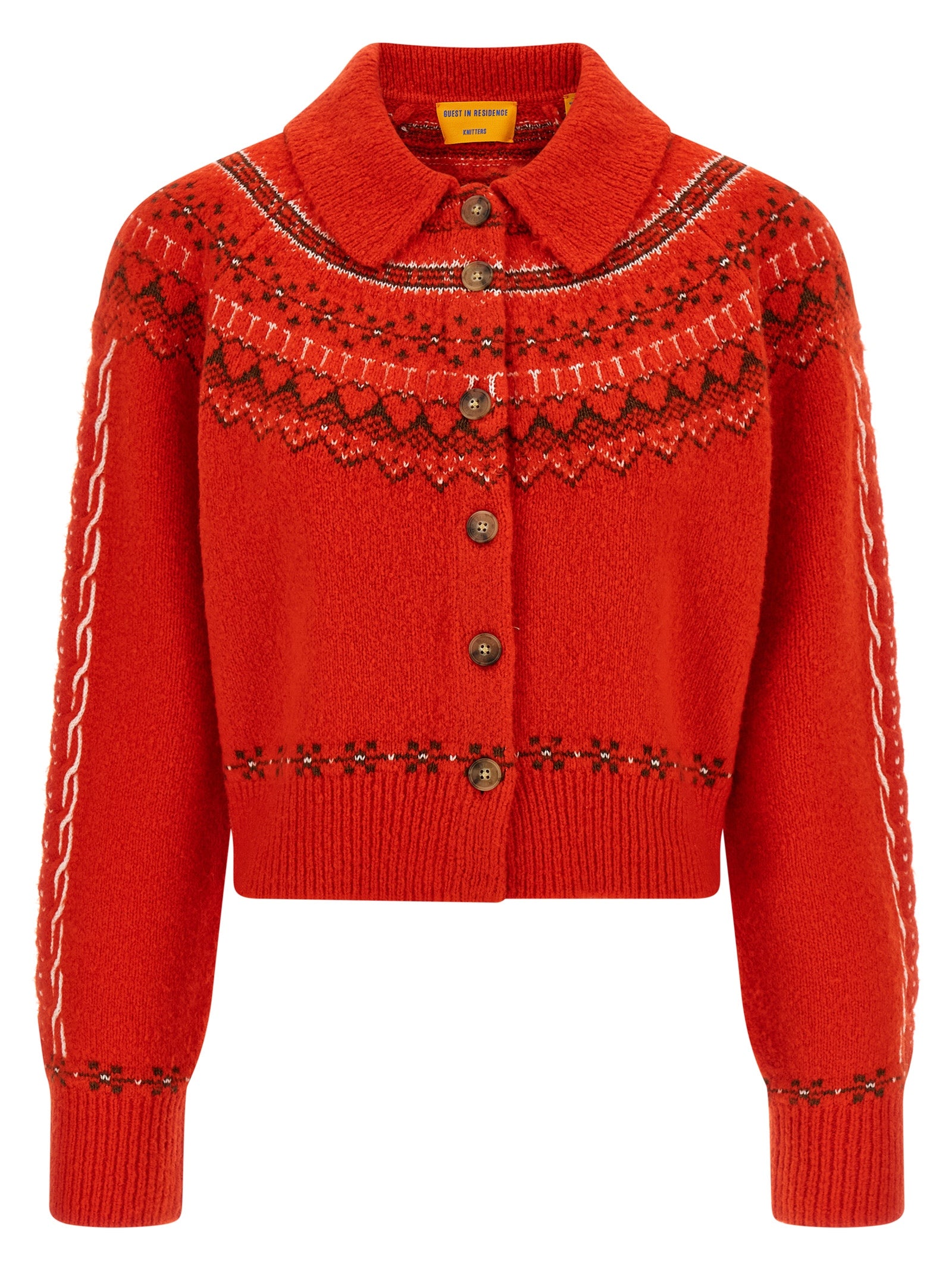 Guest in Residence Mehrfarbige Wollstrickjacke
