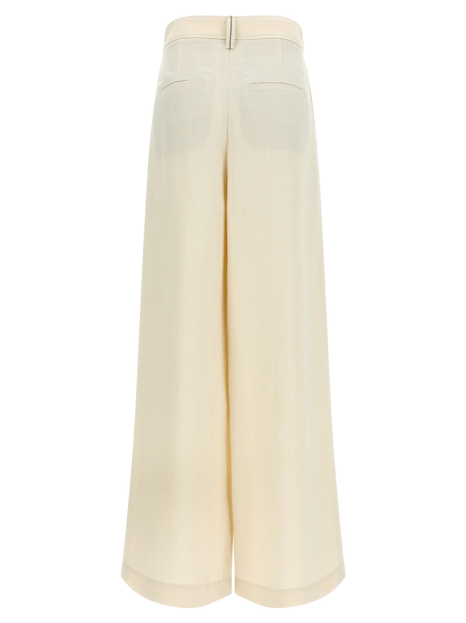 Brunello Cucinelli Weiße Freizeithose aus Viskose