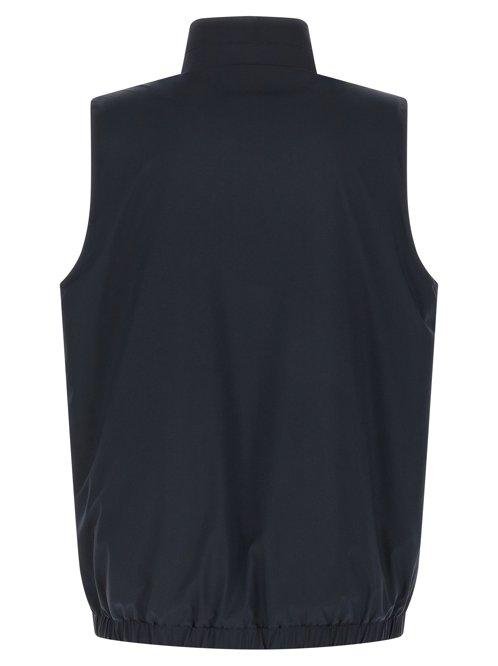Kiton Blaue ärmellose Baumwolljacke