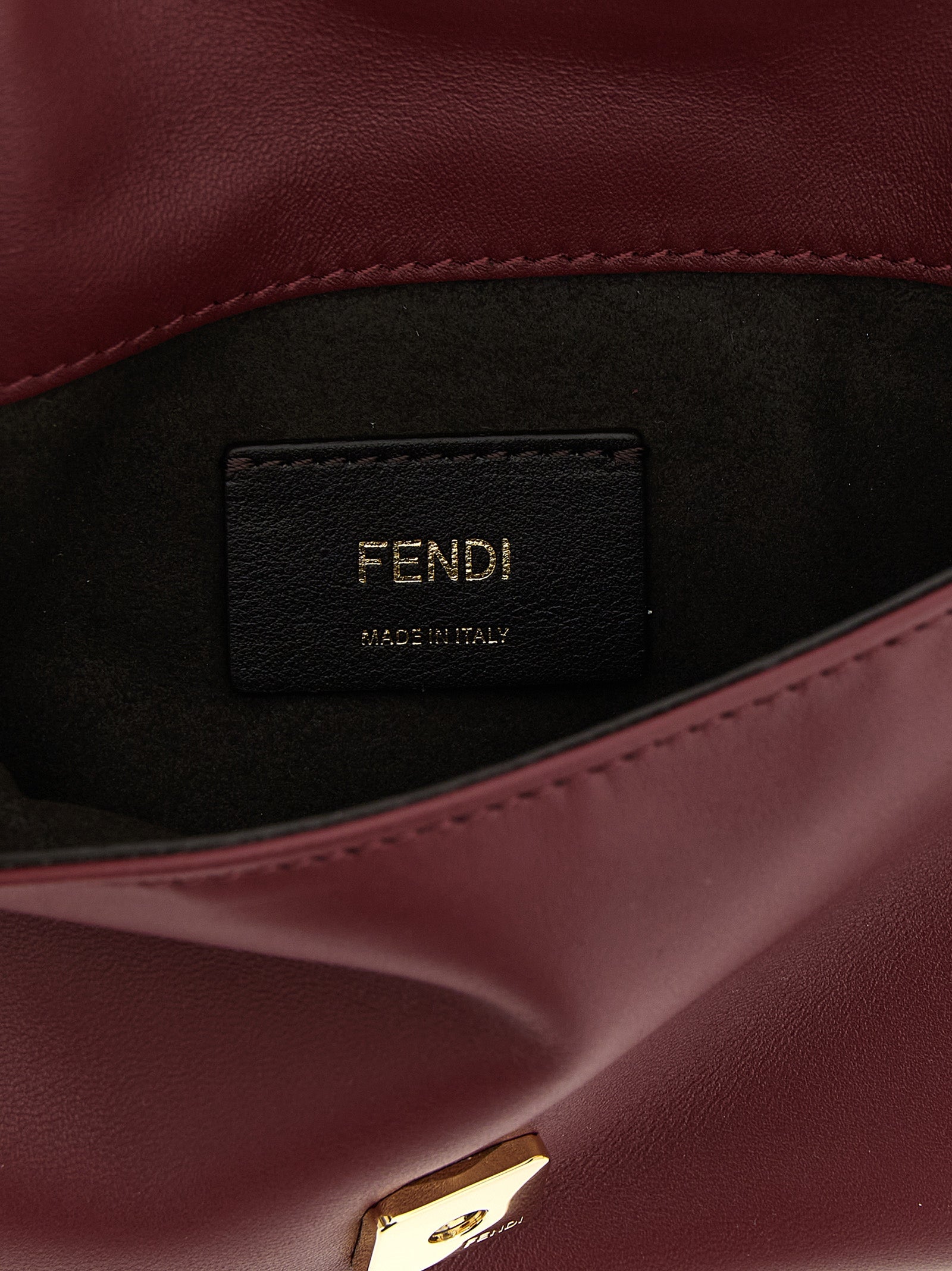Fendi Bordeaux Lammleder Clutch Bag