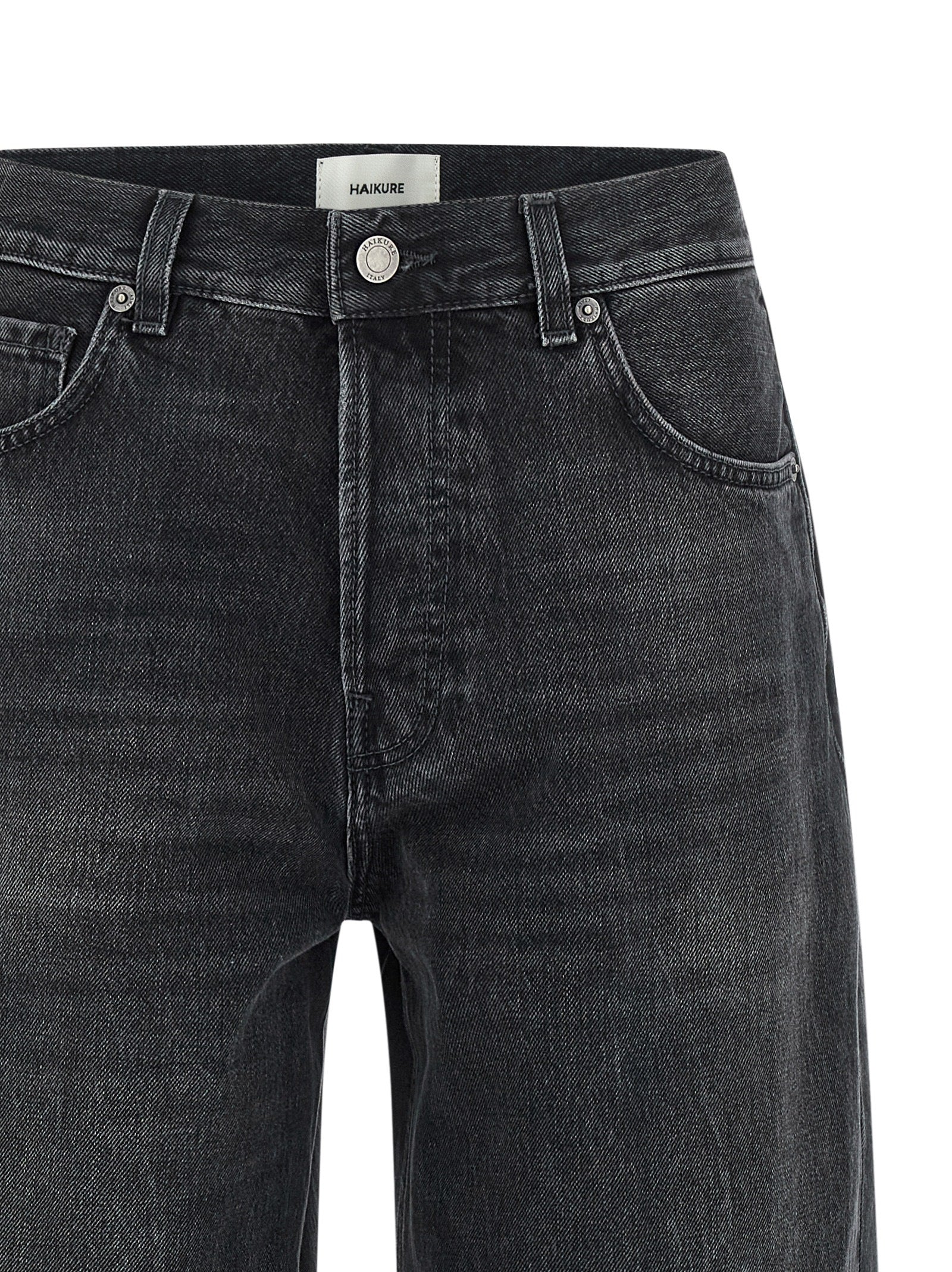 Haikure Schwarze Jeans aus Baumwolle mit geradem Bein