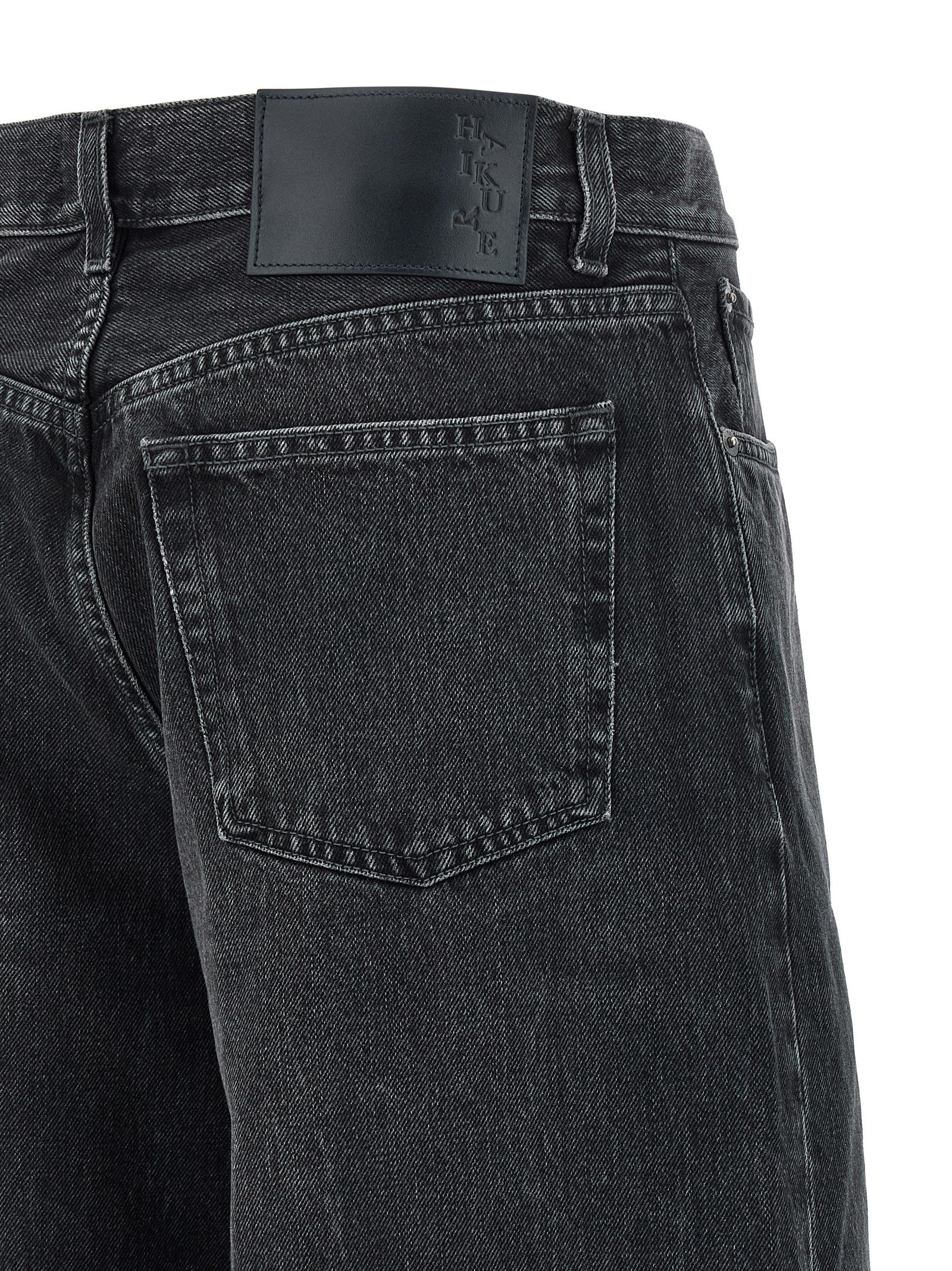 Haikure Schwarze Jeans aus Baumwolle mit geradem Bein