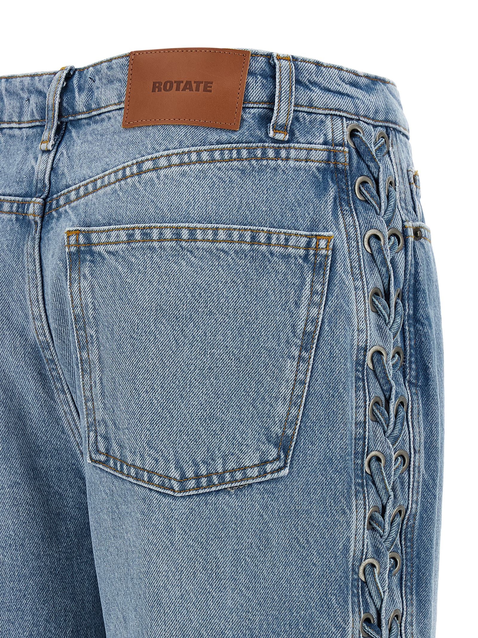 ROTATE BIRGER CHRISTENSEN Blaue Jeans aus Baumwolle im geraden Schnitt