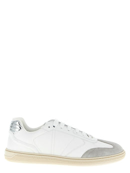 Versace Weiße Kalbsleder Low-Top-Sneaker