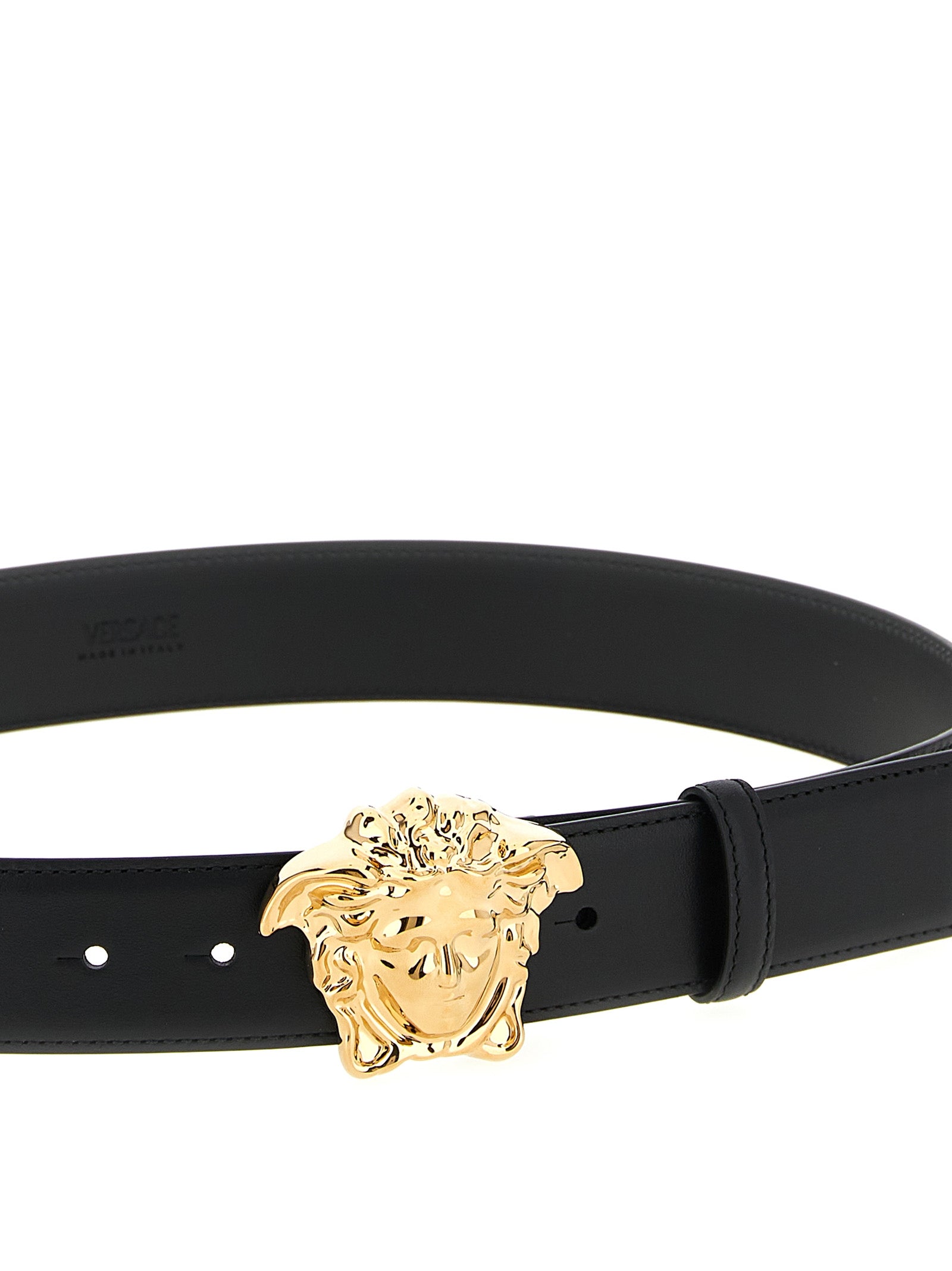 Versace Schwarzer Kalbsleder Gürtel Regular