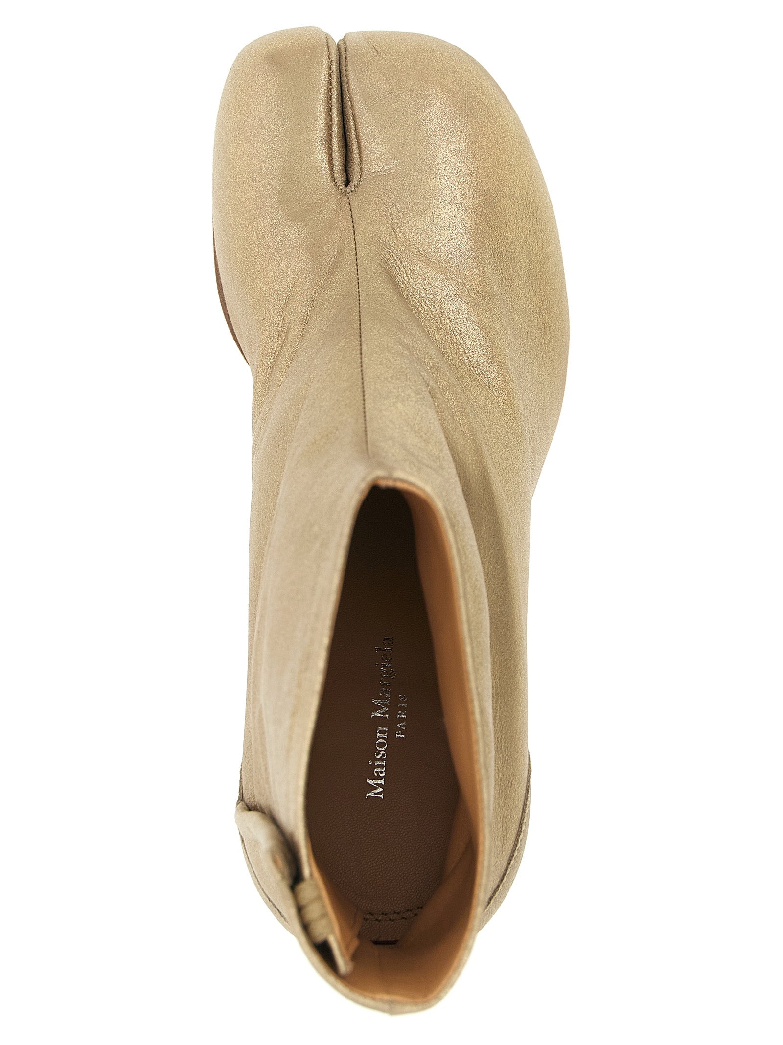 Maison Margiela Goldfarbene Kaschmir-Stiefeletten