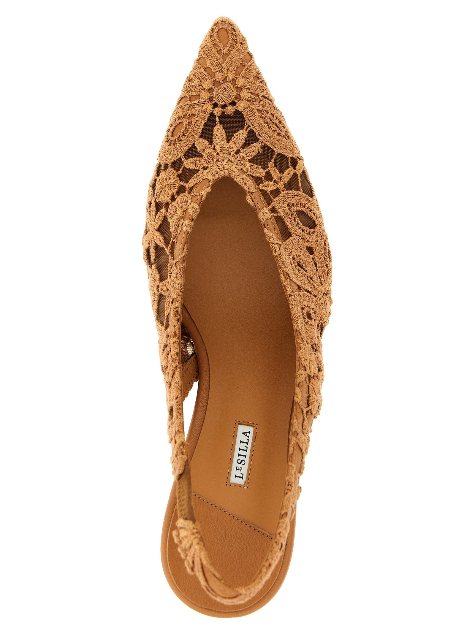 LE SILLA Braune Pumps aus Baumwolle mit mittlerem Absatz