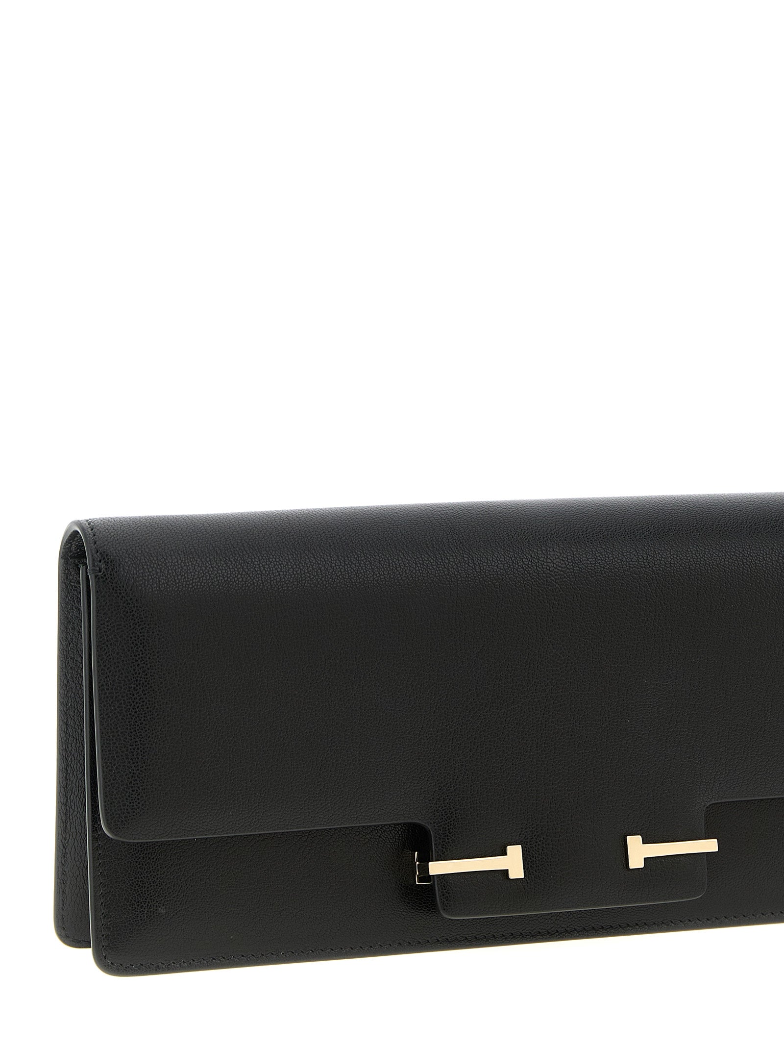 Tom Ford Schwarze Umhängetasche aus Ziegenleder