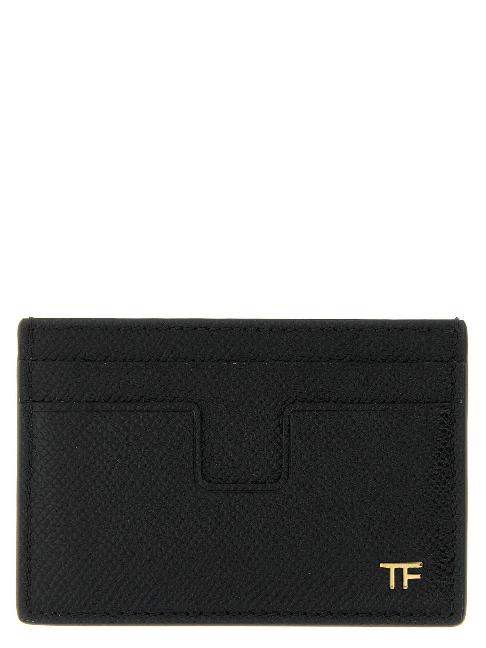Tom Ford Schwarzer Kalbsleder-Kartenetui