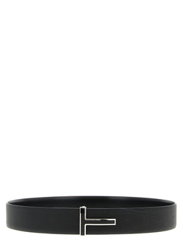 Tom Ford Schwarzer Kalbsleder Gürtel Regular