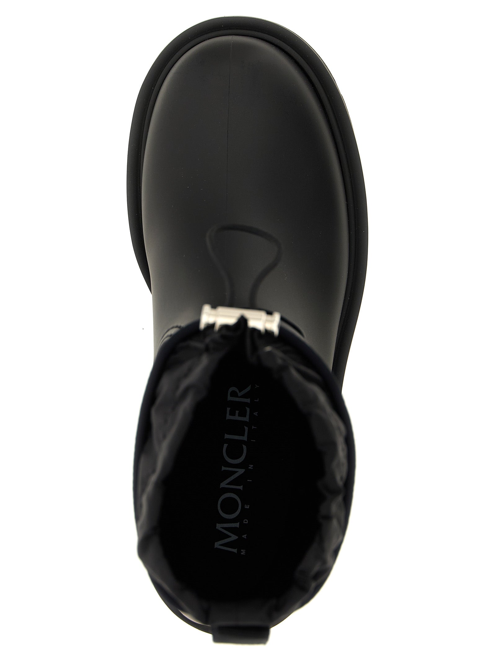 Moncler Schwarze PVC-Stiefeletten