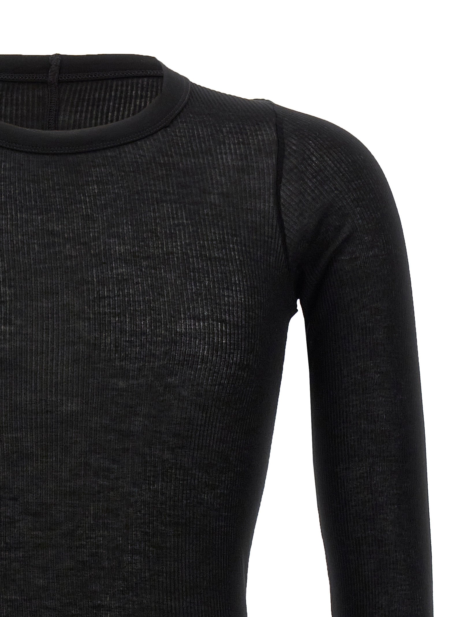 Rick Owens Schwarzes T-Shirt aus Viskose