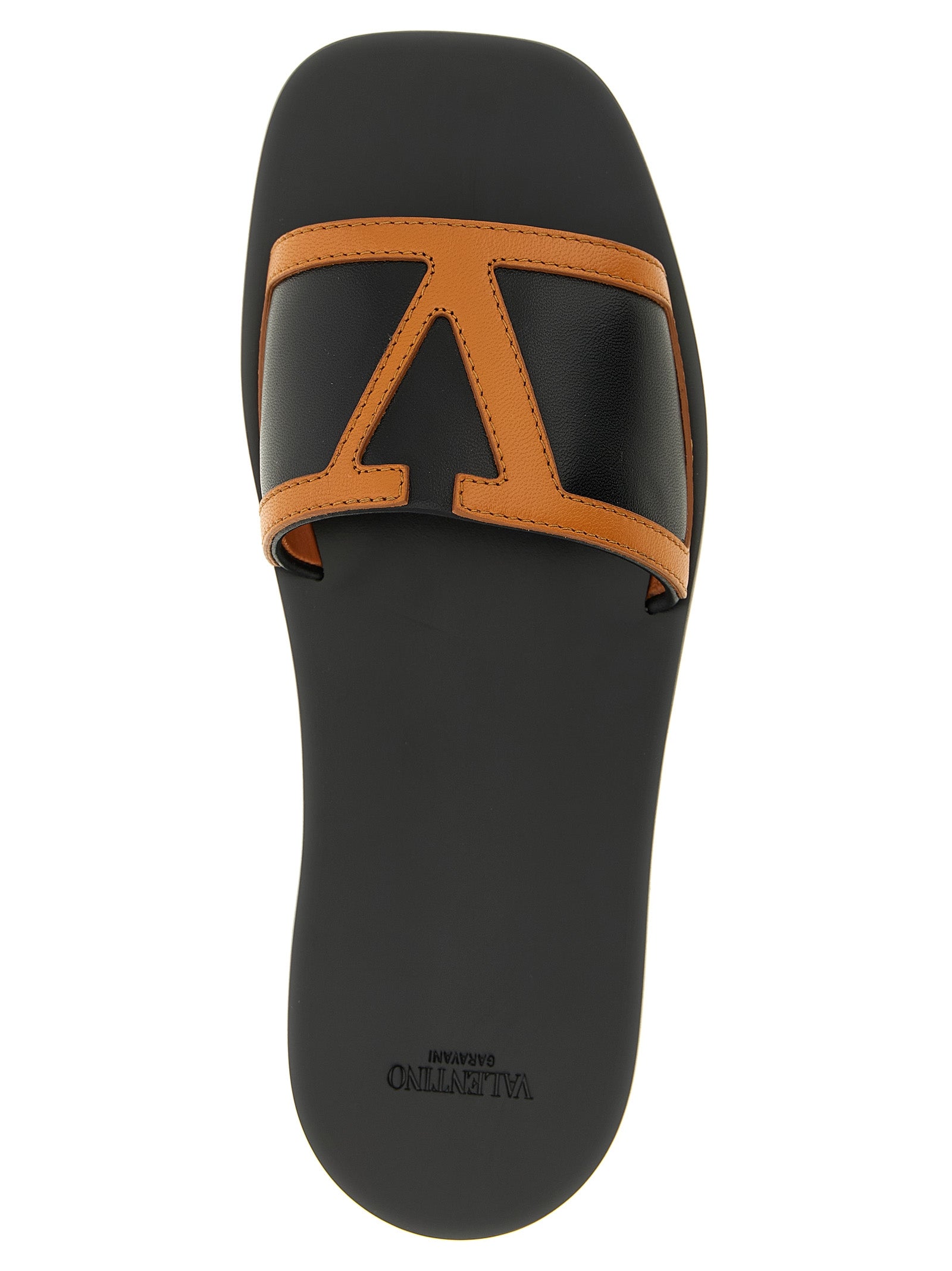 Valentino Garavani Braune Lammleder-Slipper