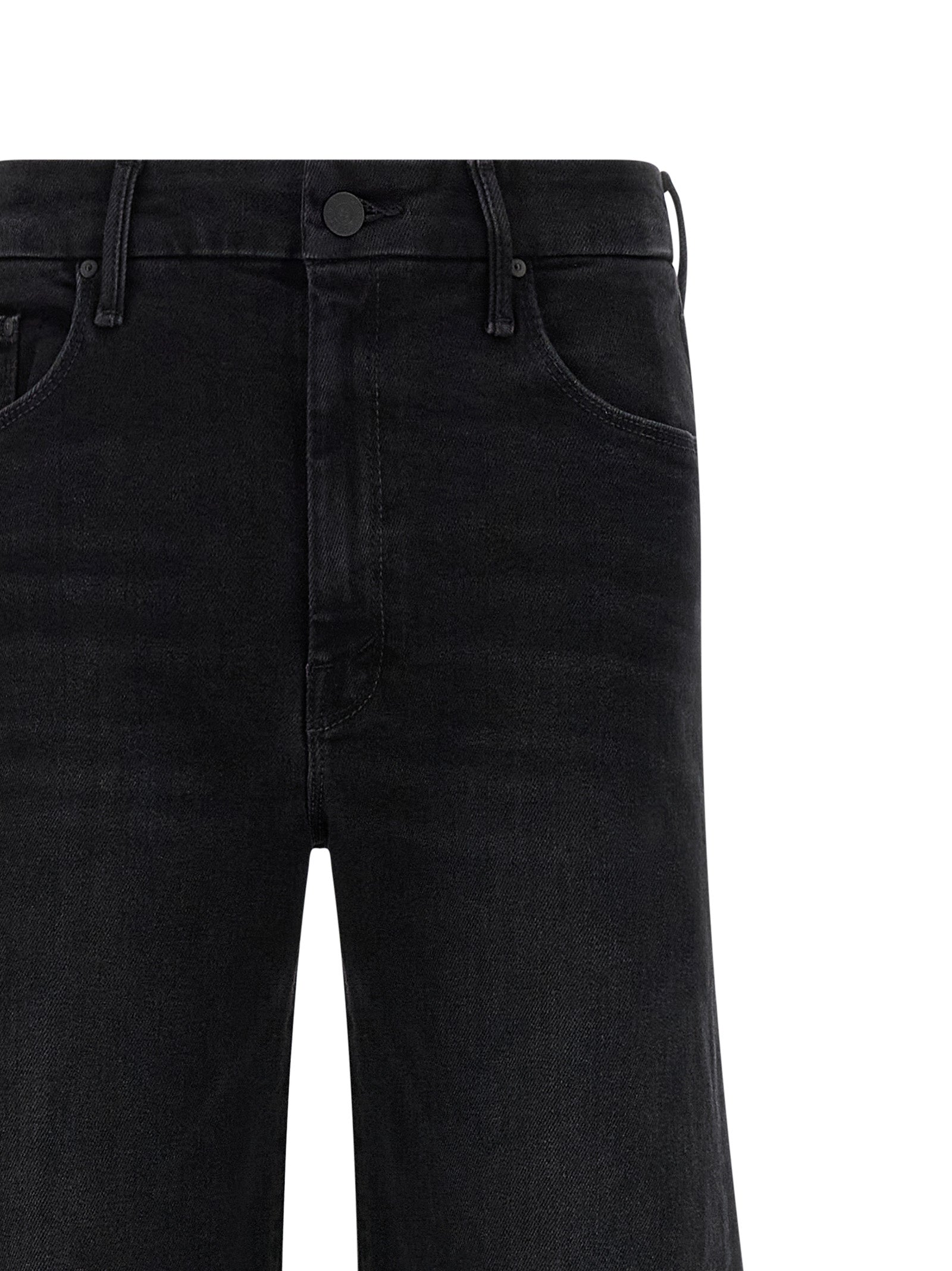 Mother Denim Schwarze Baumwoll-Schlagjeans