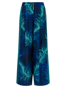F.R.S. - FOR RESTLESS SLEEPERS Blaue Seidenhose für die Freizeit