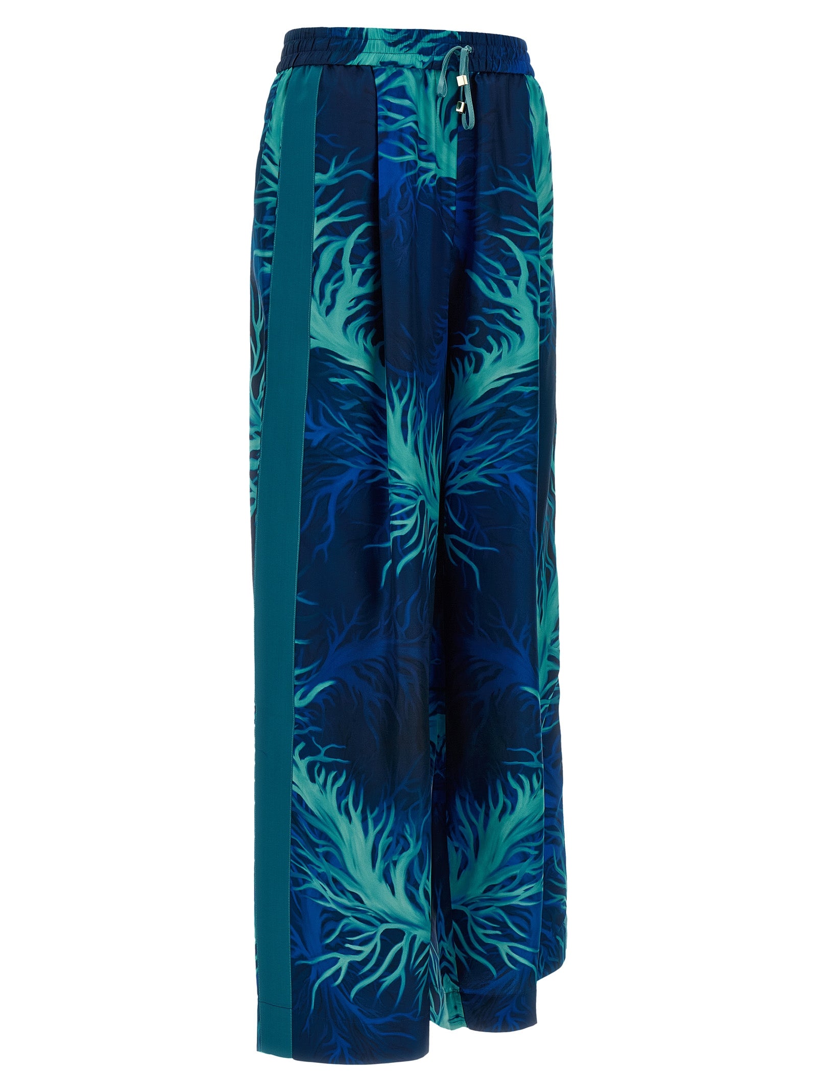 F.R.S. - FOR RESTLESS SLEEPERS Blaue Seidenhose für die Freizeit